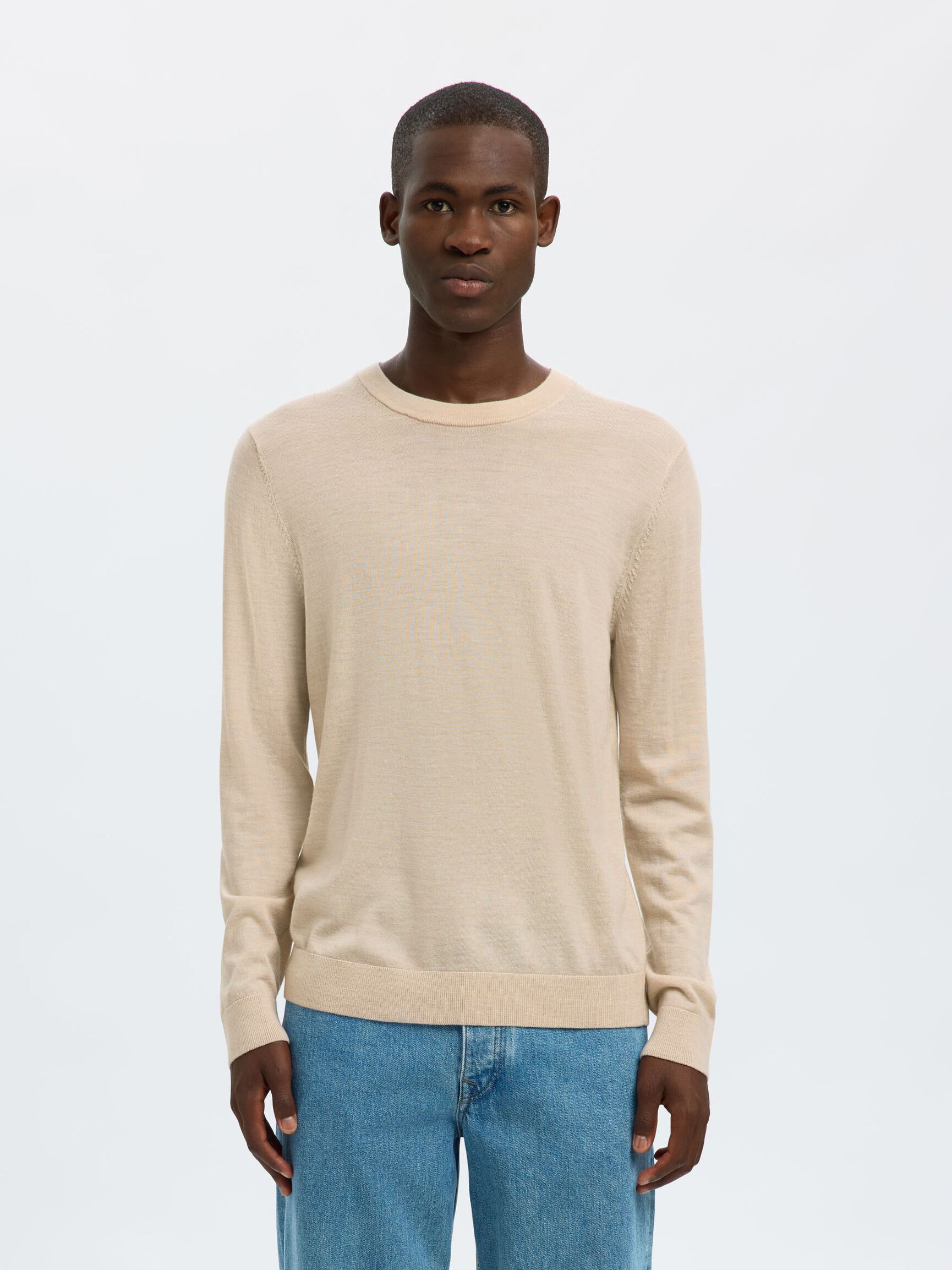 100% MERINOULD CREW NECK JUMPER