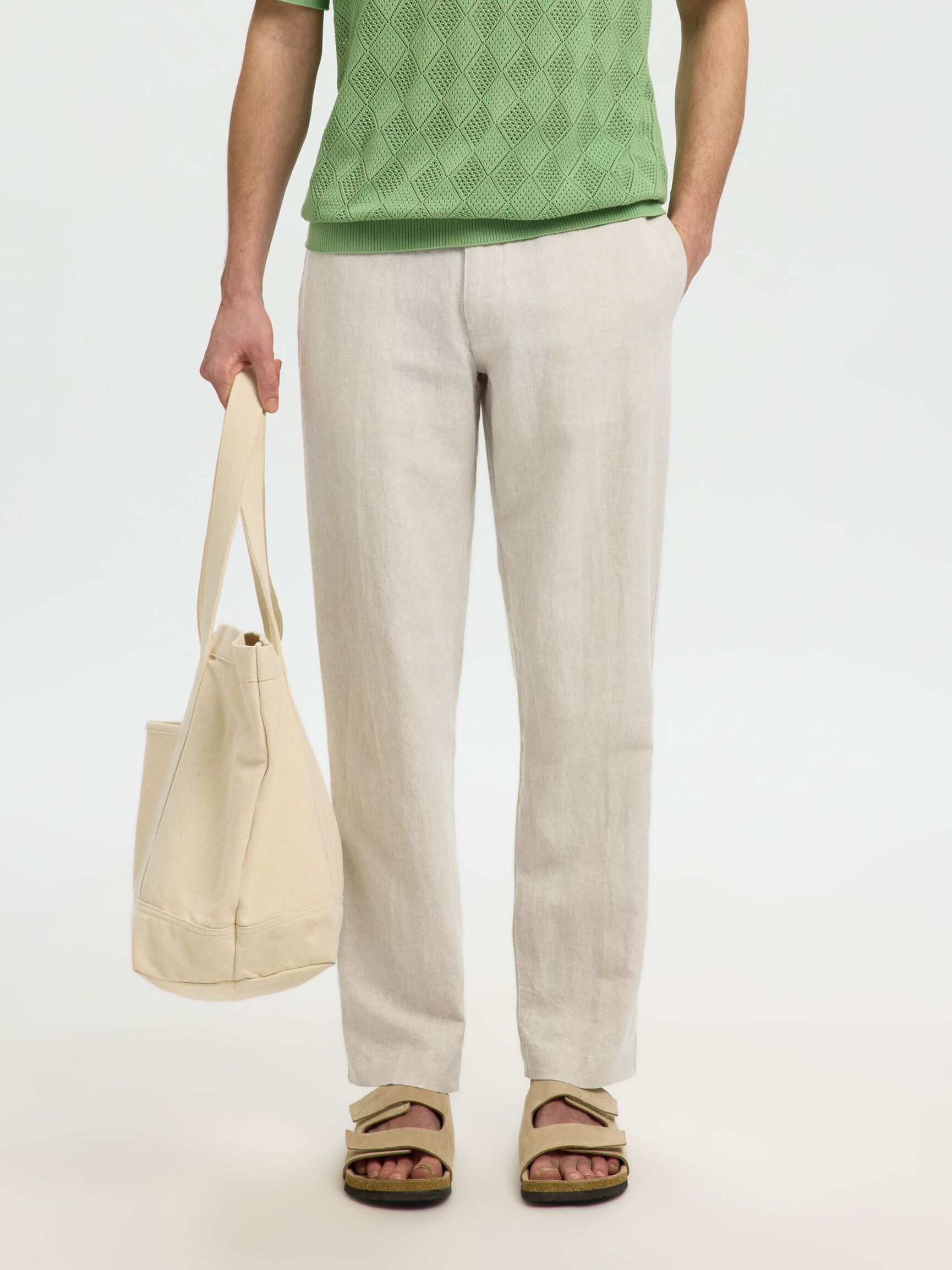 STRAIGHT LEROY LINEN PANTS