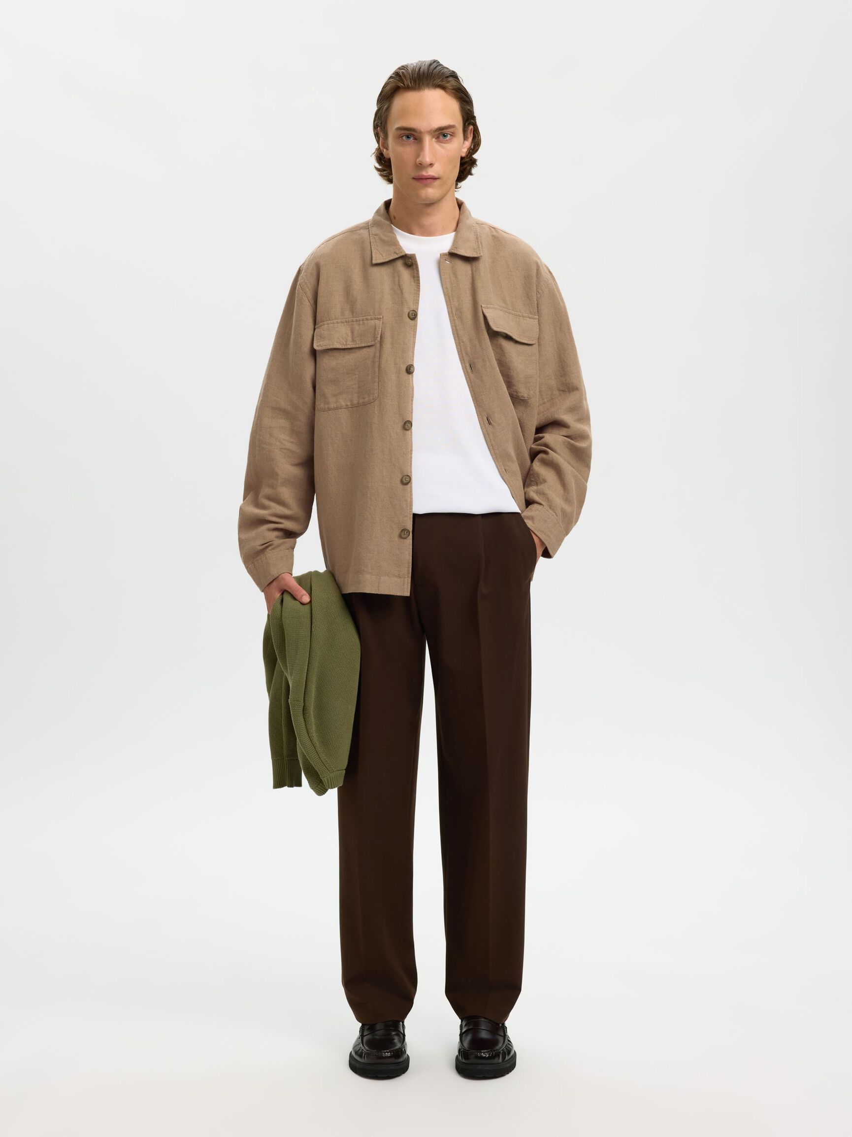 LINEN BLEND OVERSHIRT