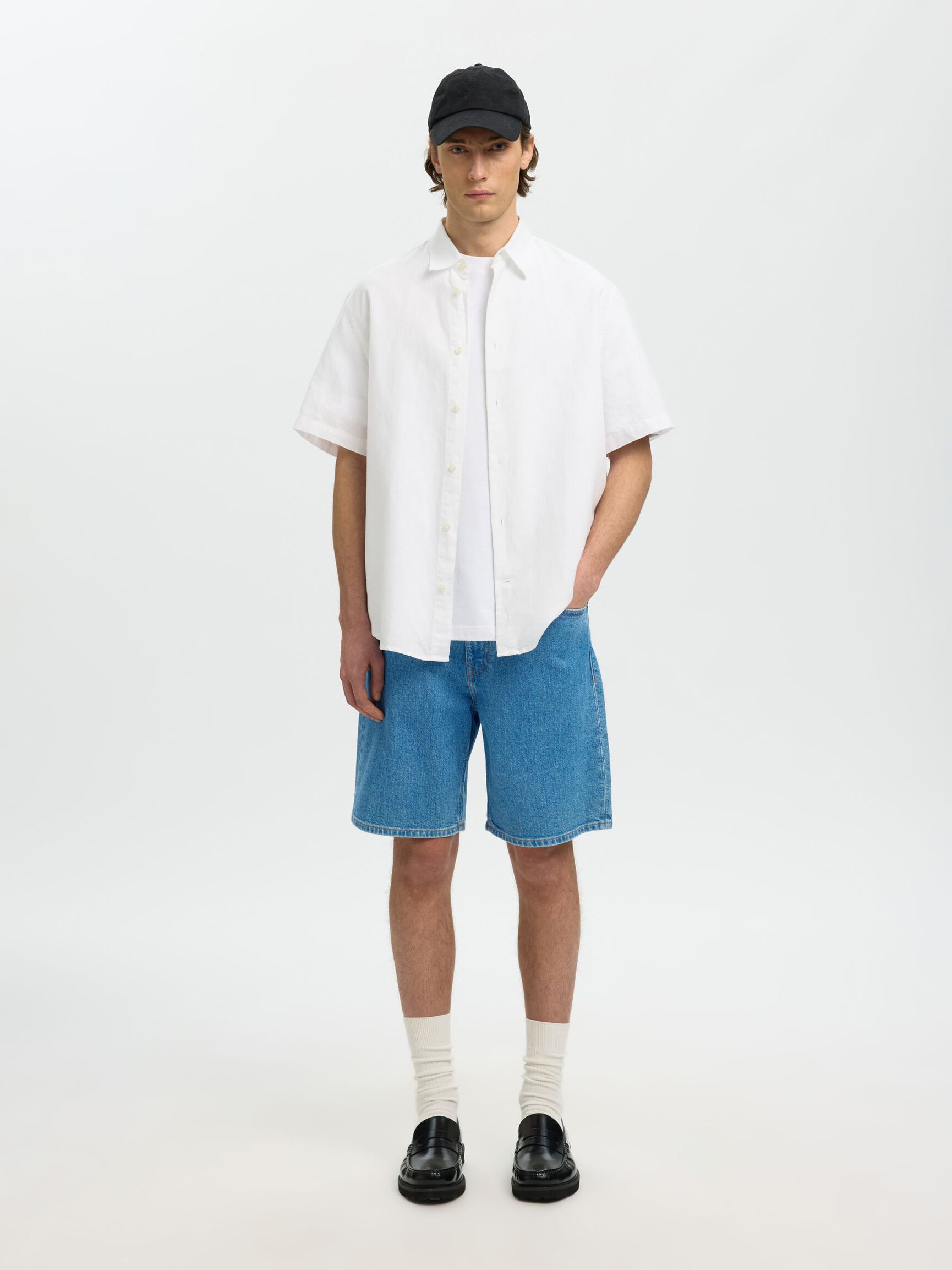 BLUE DENIM SHORTS 701