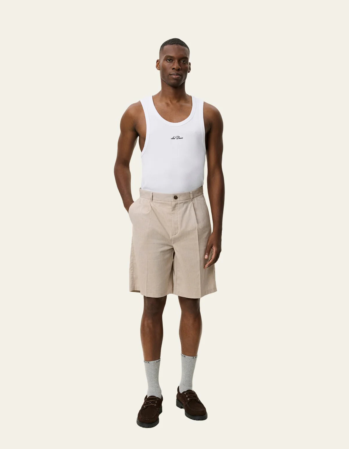 REECE PLEATED SLUB SHORTS