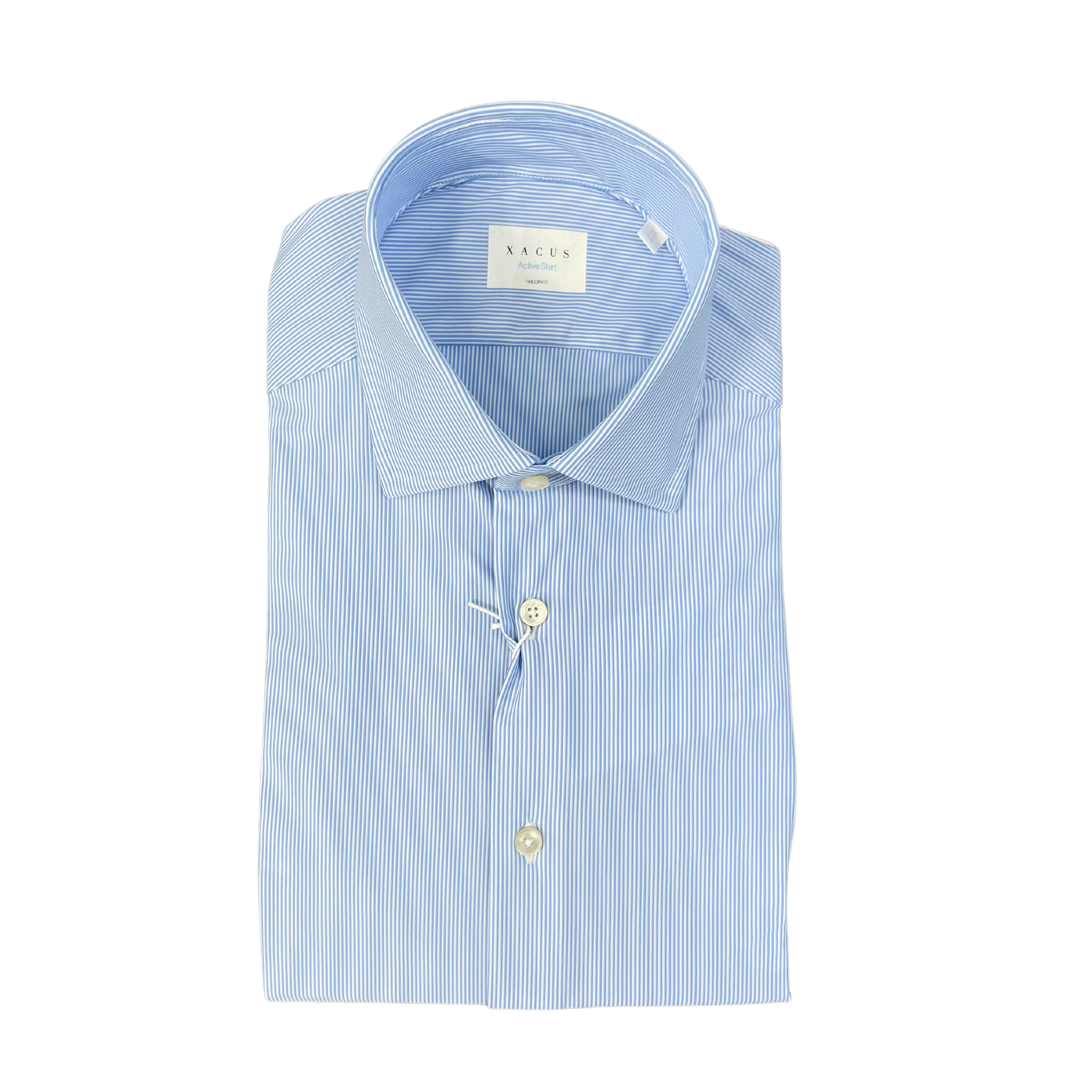 ACTIVE SHIRT - WHITE/BLUE STRIPE
