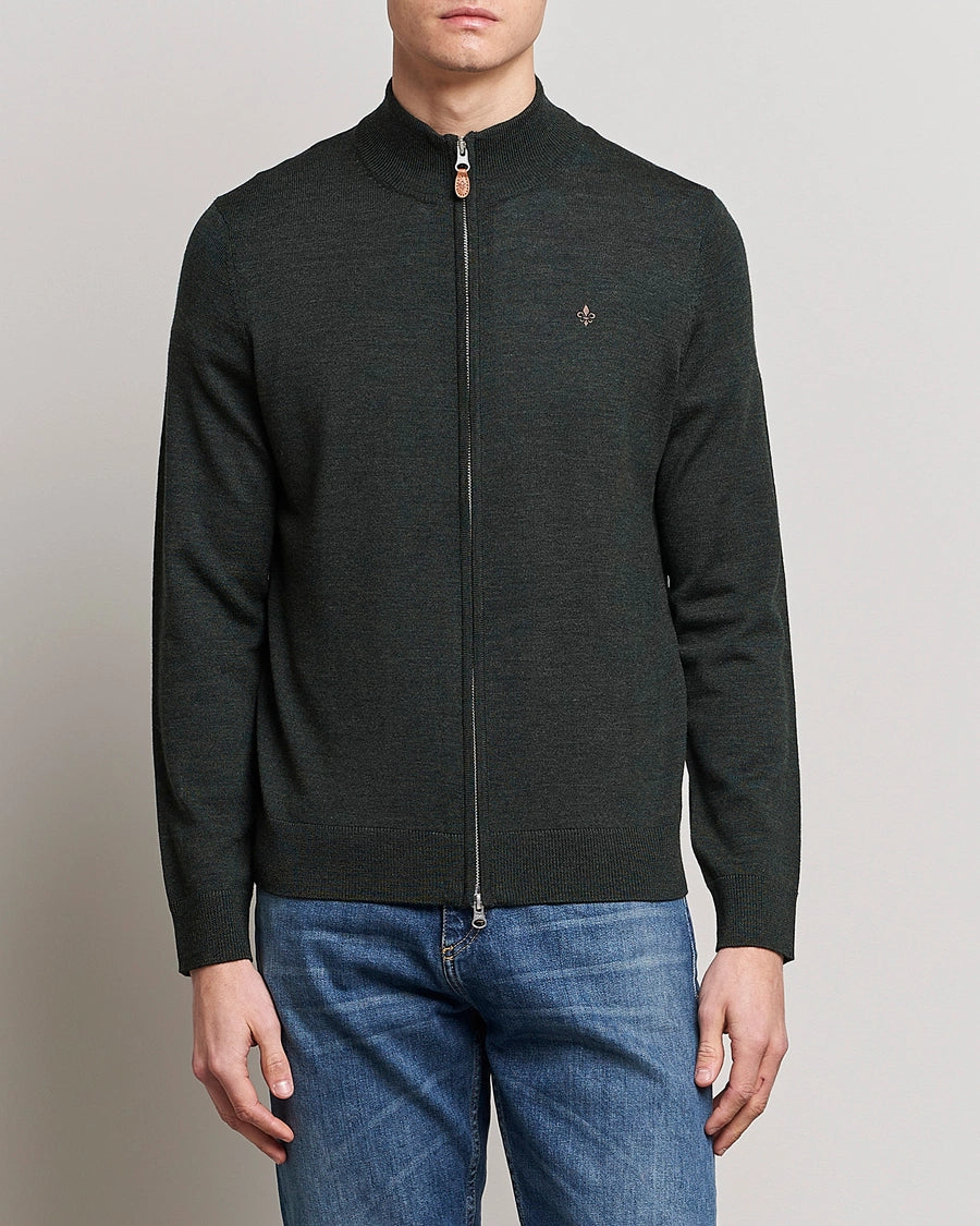 MERINO ZIP CARDIGAN