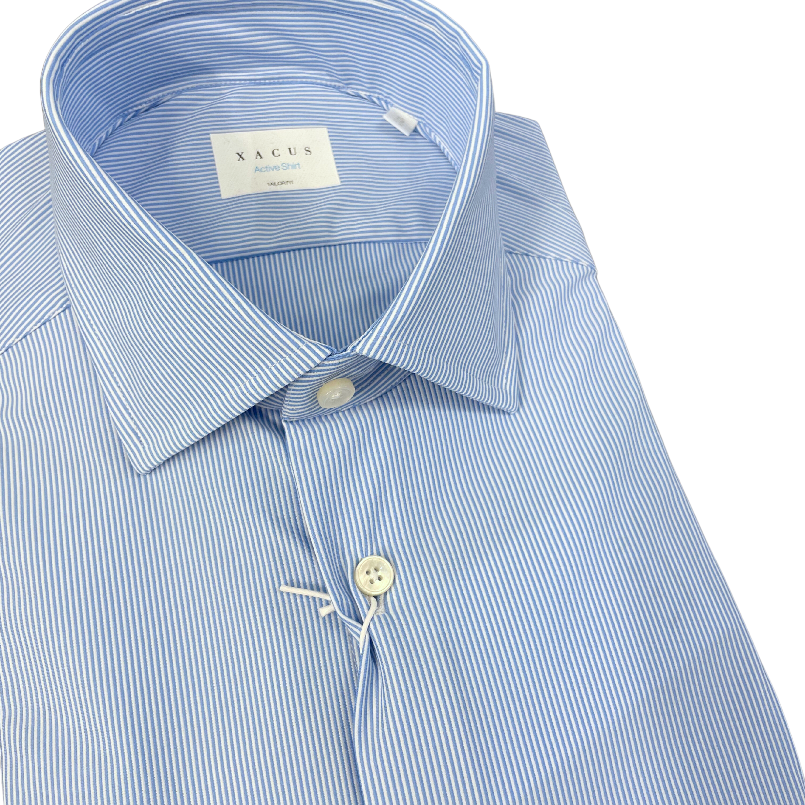ACTIVE SHIRT - WHITE/BLUE STRIPE