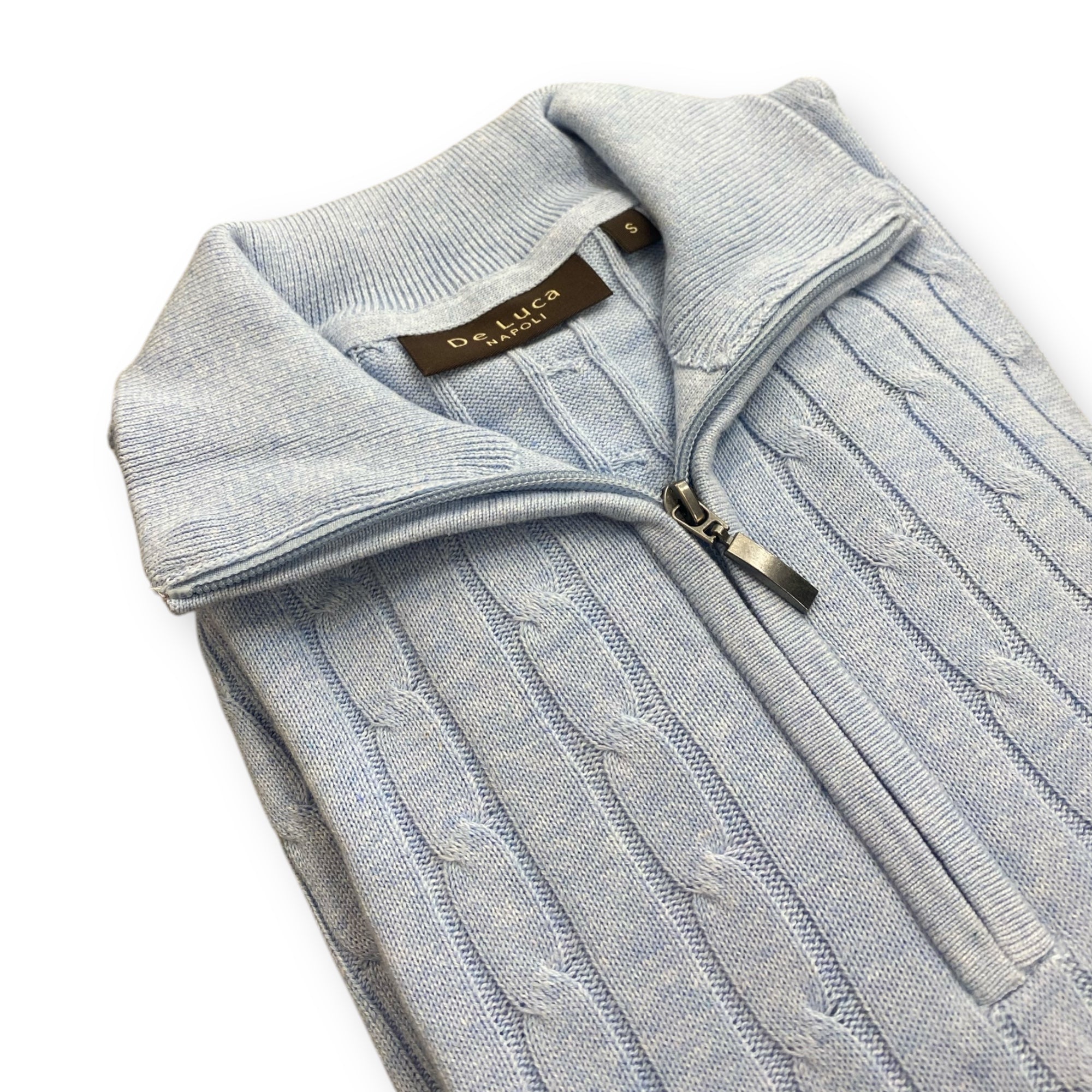 ALBAN TROYER KABELSTRIKKET HALF ZIP