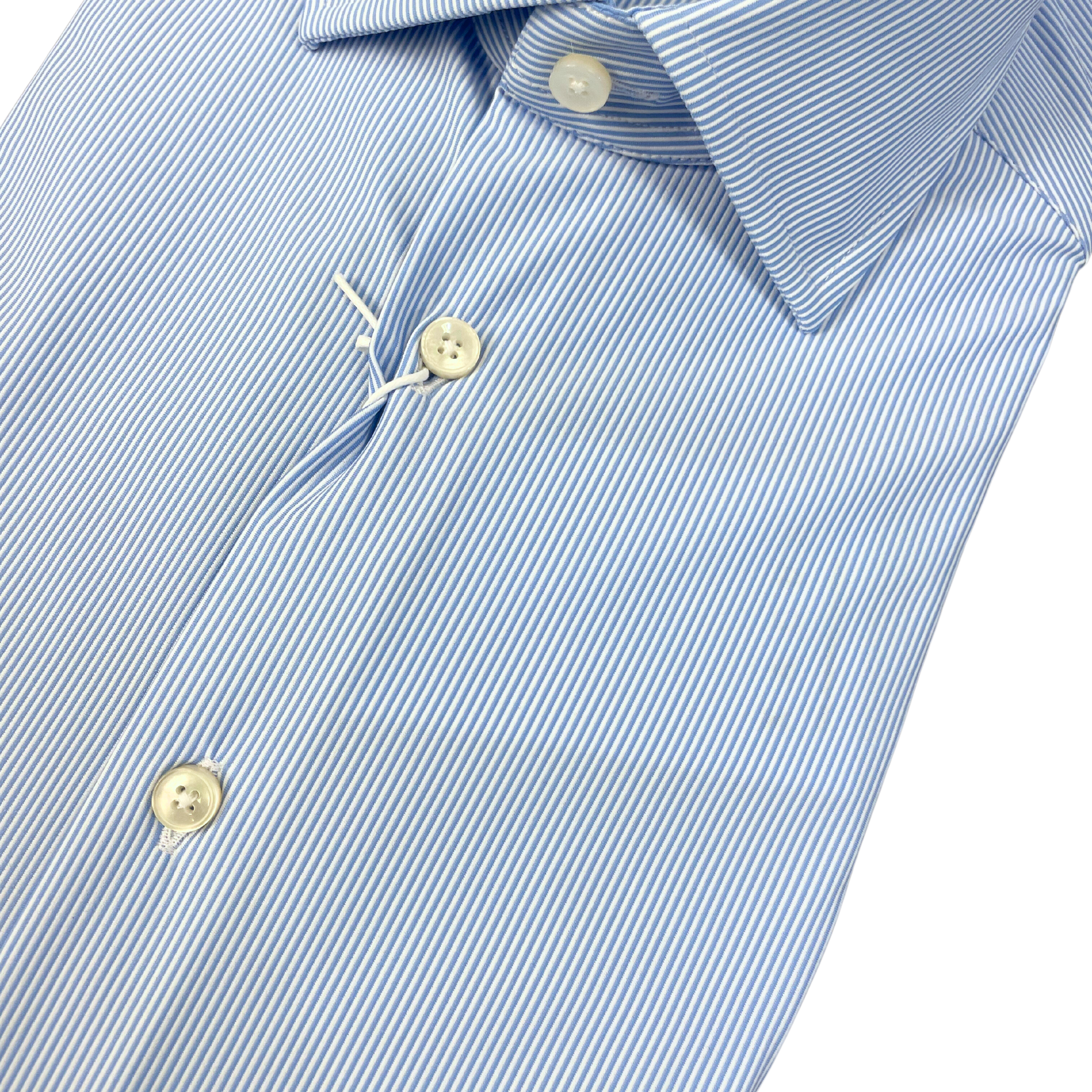 ACTIVE SHIRT - WHITE/BLUE STRIPE