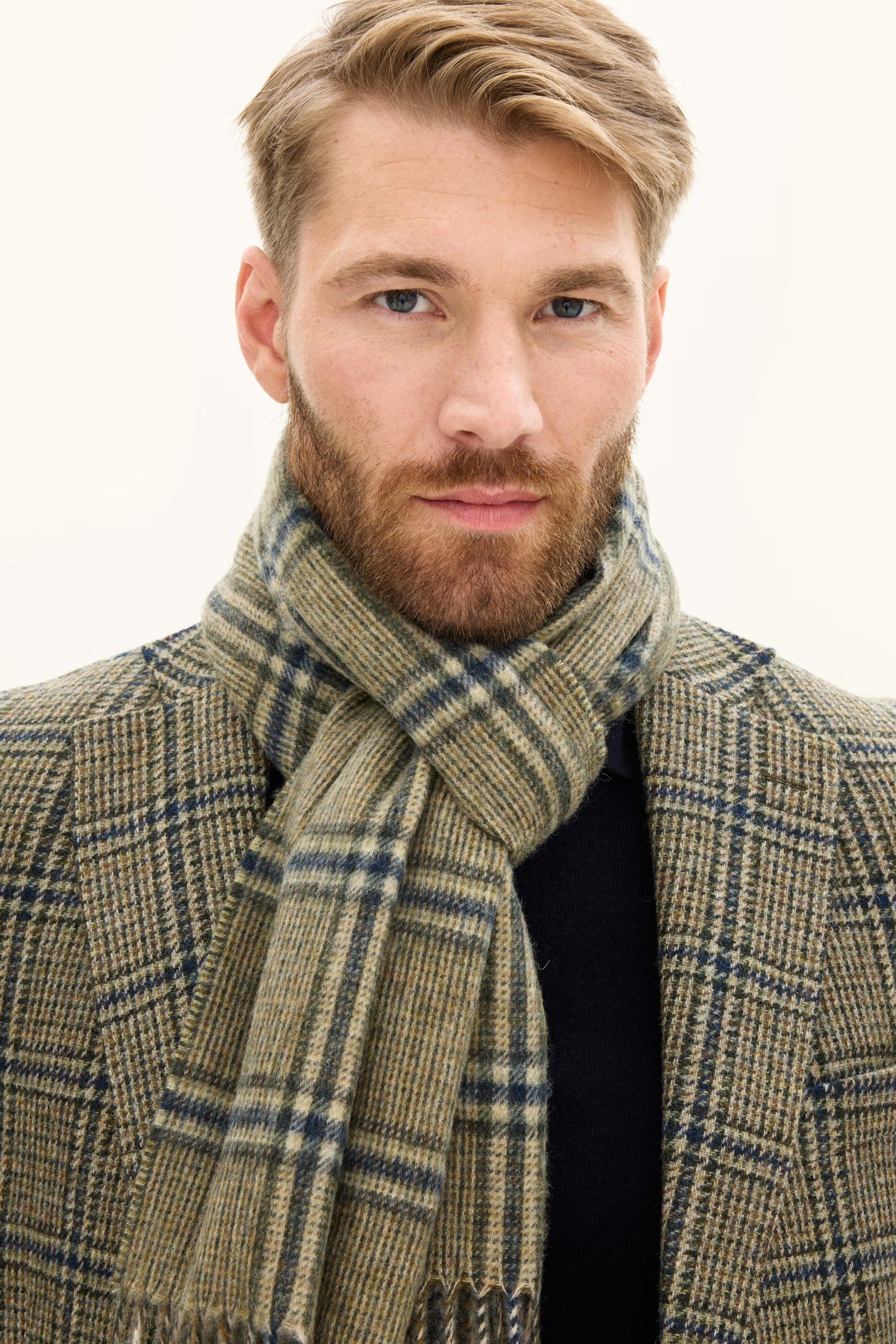 HALSTØRKLÆDE 100% VIRGIN ULD I YORKSHIRE TWEED