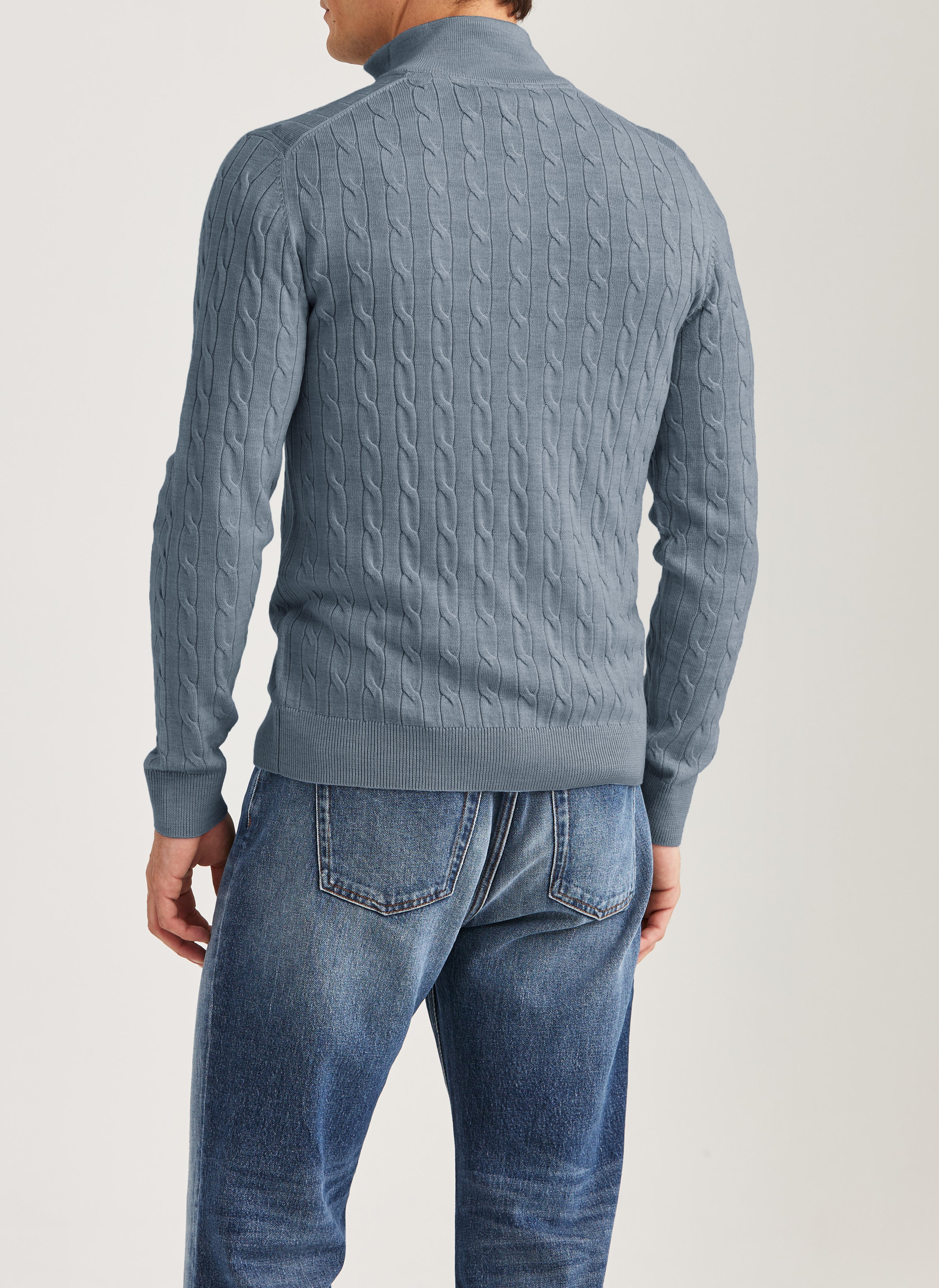 MERINO CABLE JOHN ZIP