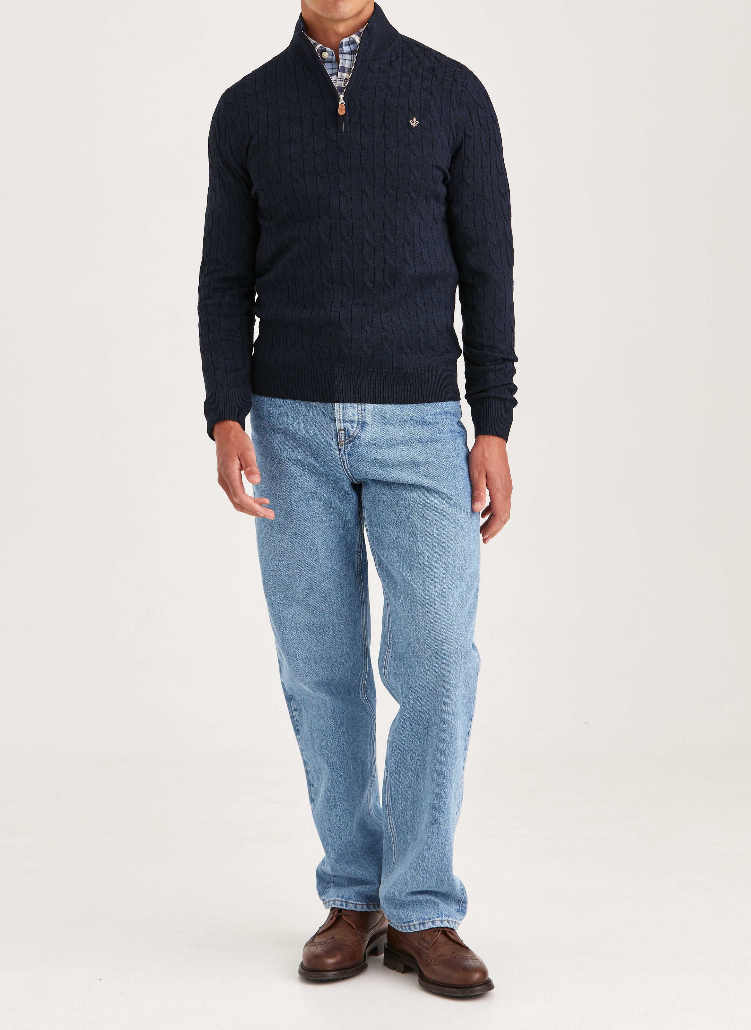 MERINO CABLE JOHN ZIP