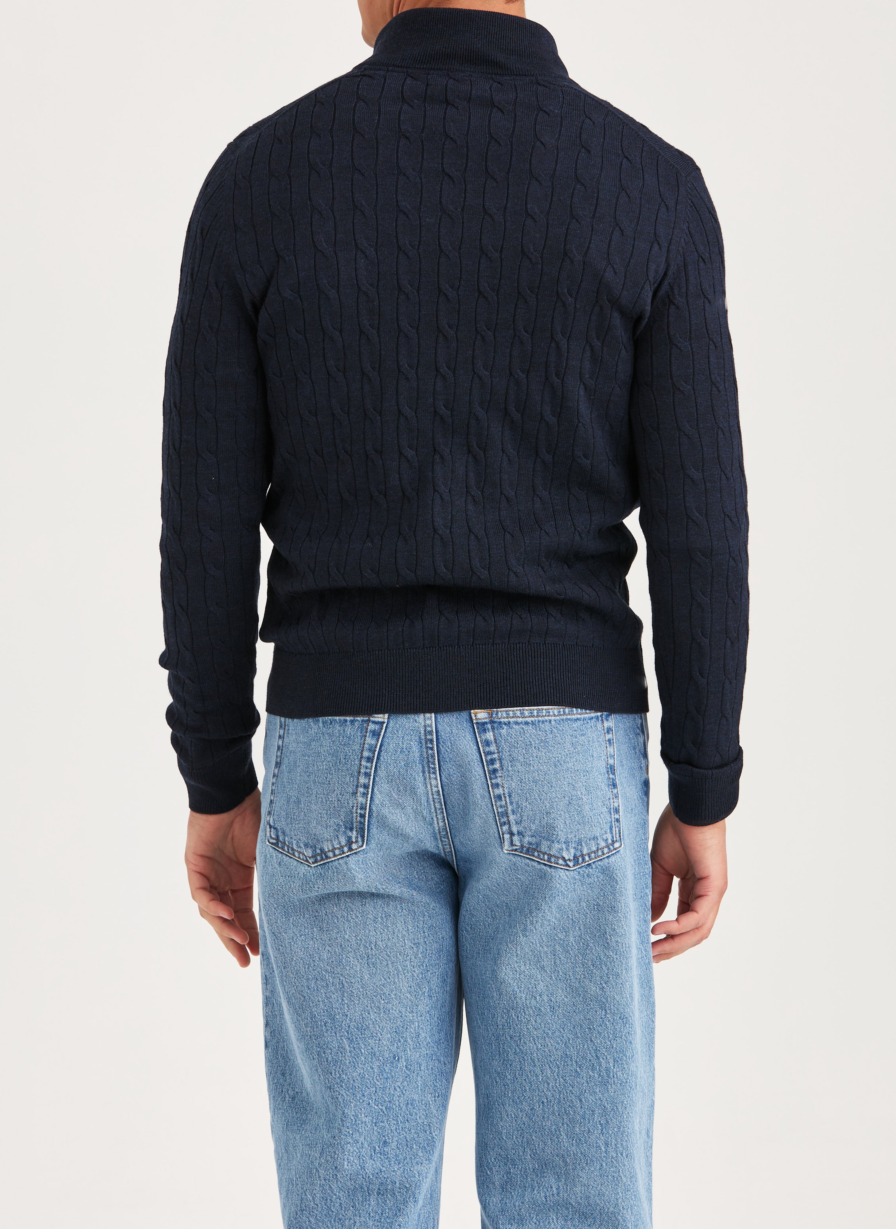 MERINO CABLE JOHN ZIP