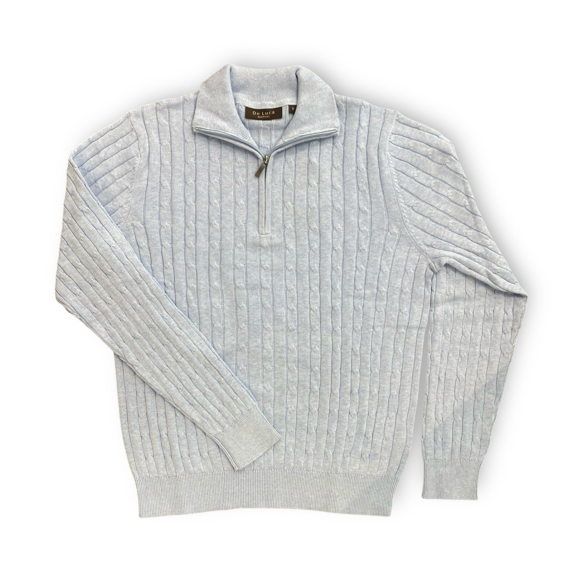 ALBAN TROYER KABELSTRIKKET HALF ZIP