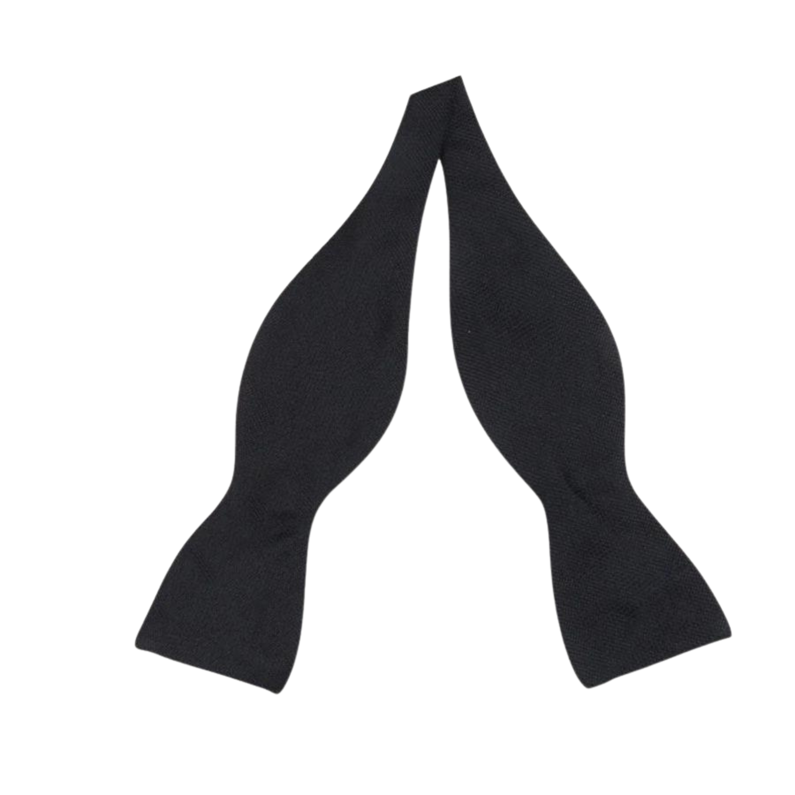 BLACK SOLID SILK BOW TIE