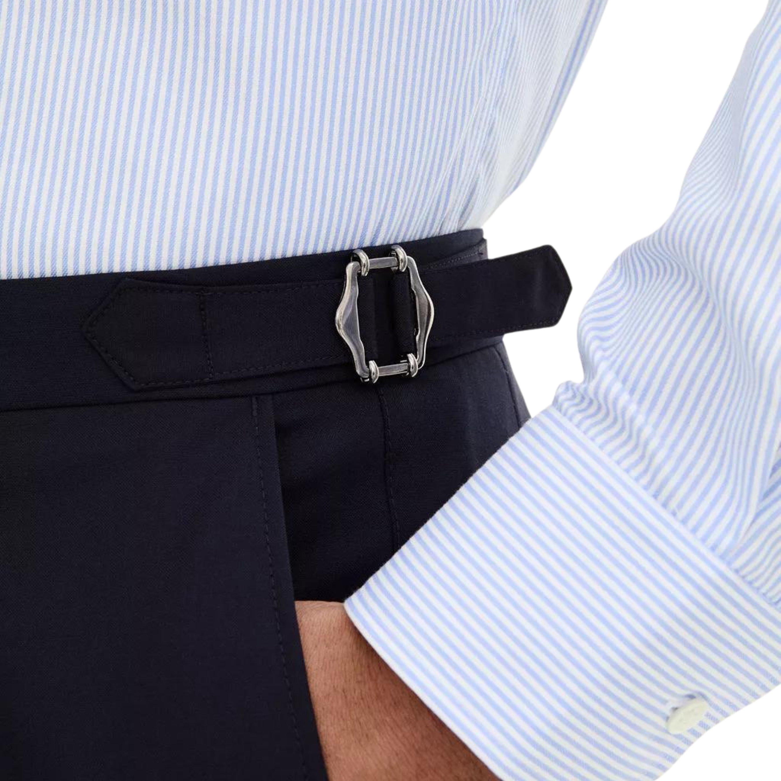 DELON SIDE ADJUSTER TROUSERS - NAVY