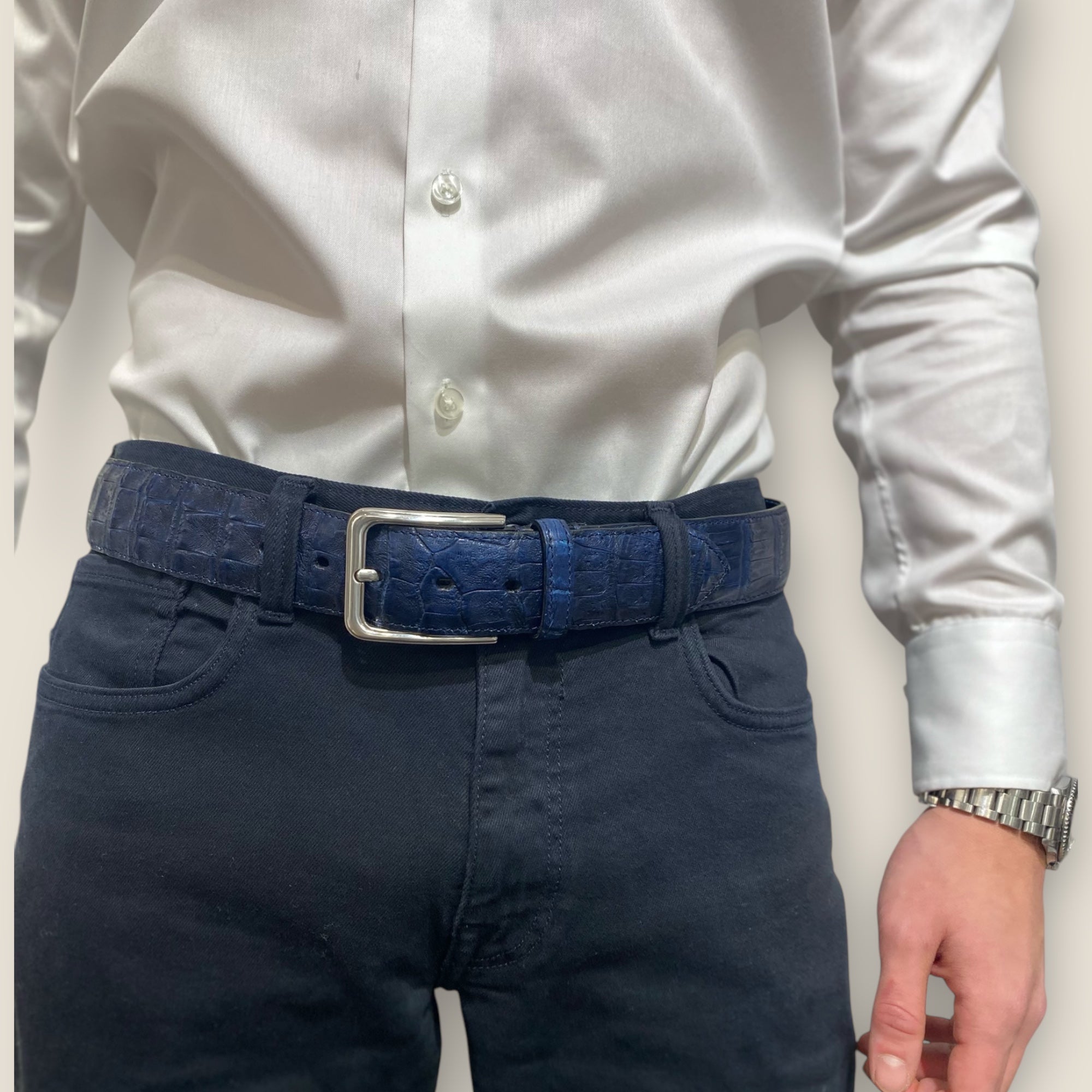 KROKODILLE BÆLTE 23 - BLUE