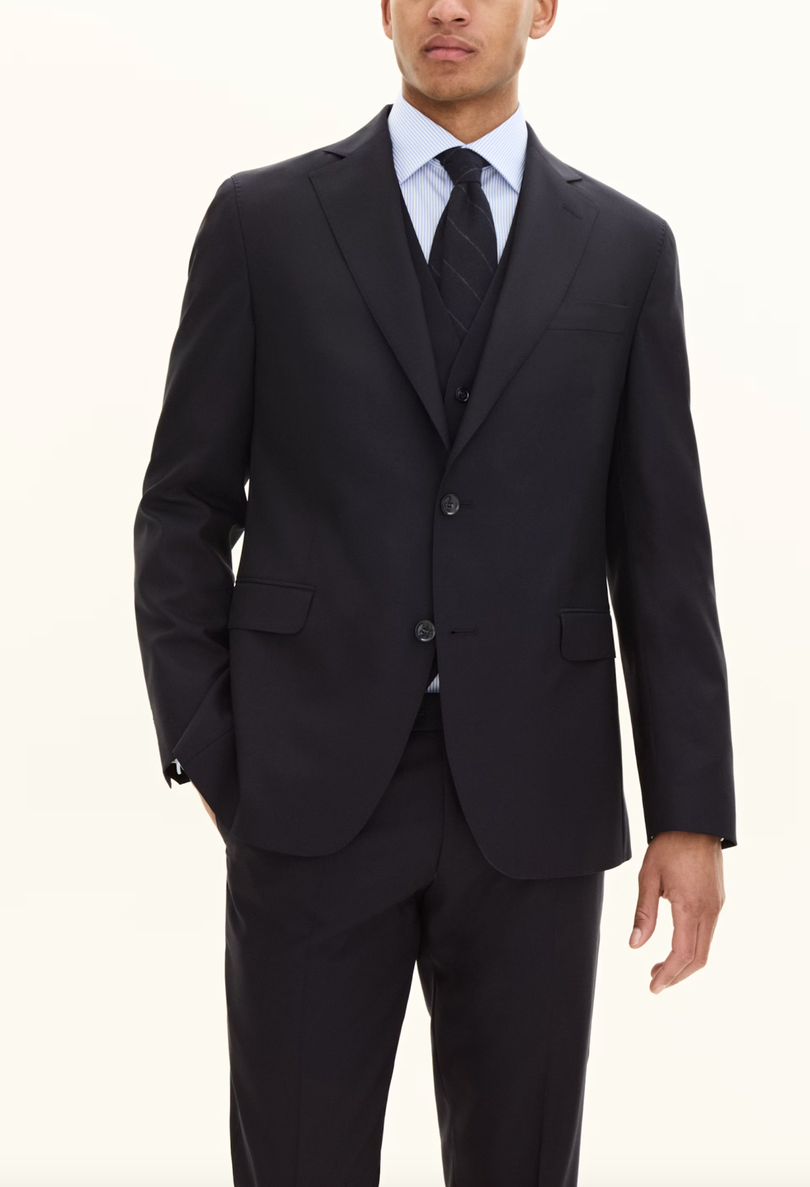 FOGERTY BLAZER - REGULAR 120' WOOL NAVY
