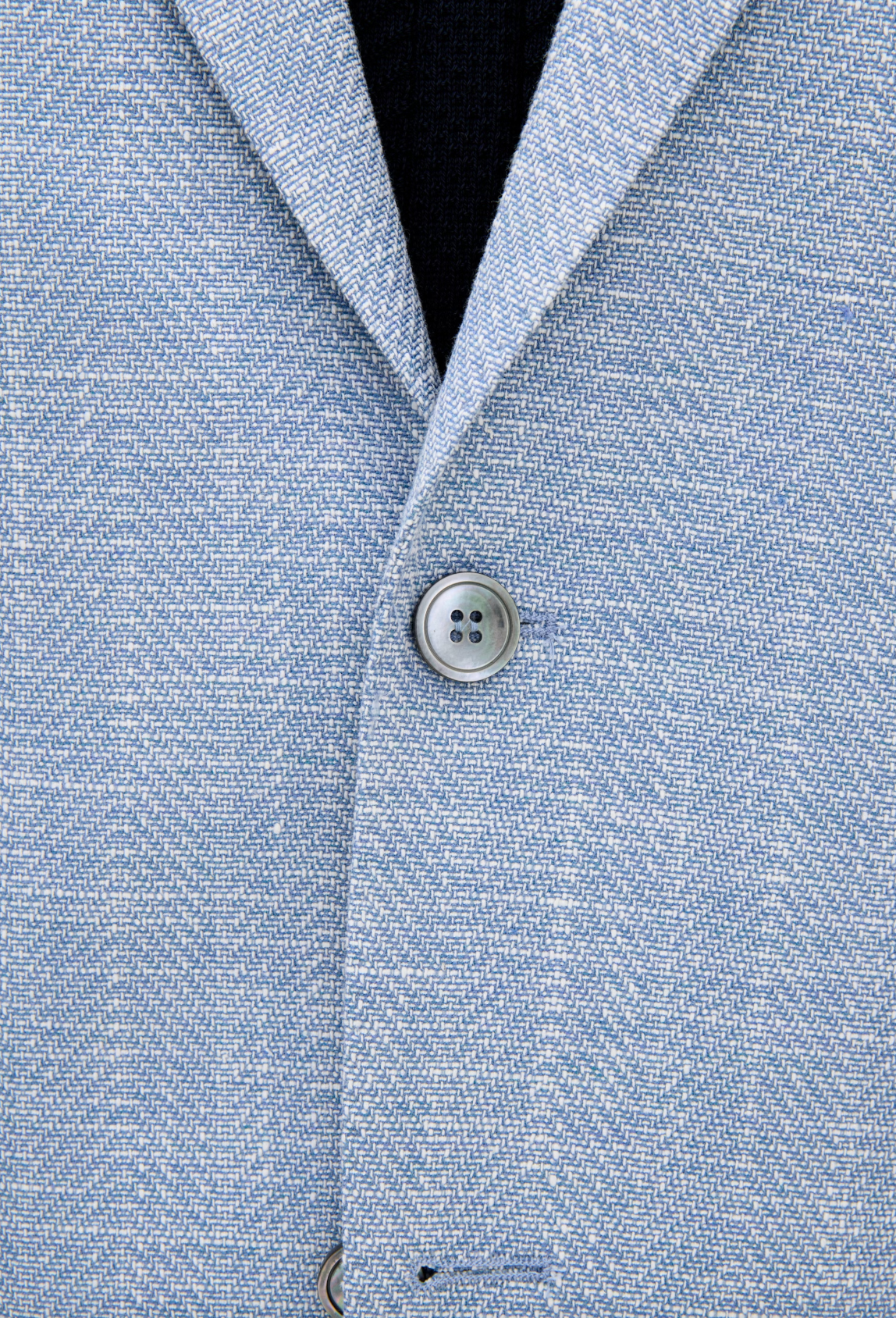 FERRY HERRINGBONE STRUKTURERET BLAZER - SKY BLUE