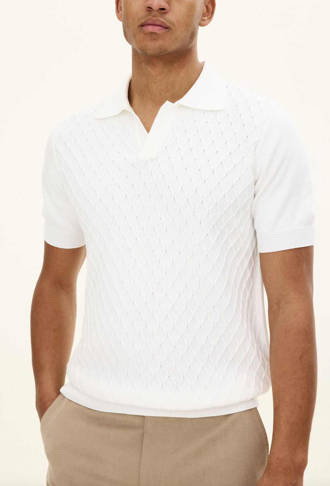 MIRZA KABELSTRIKKET POLOSHIRT