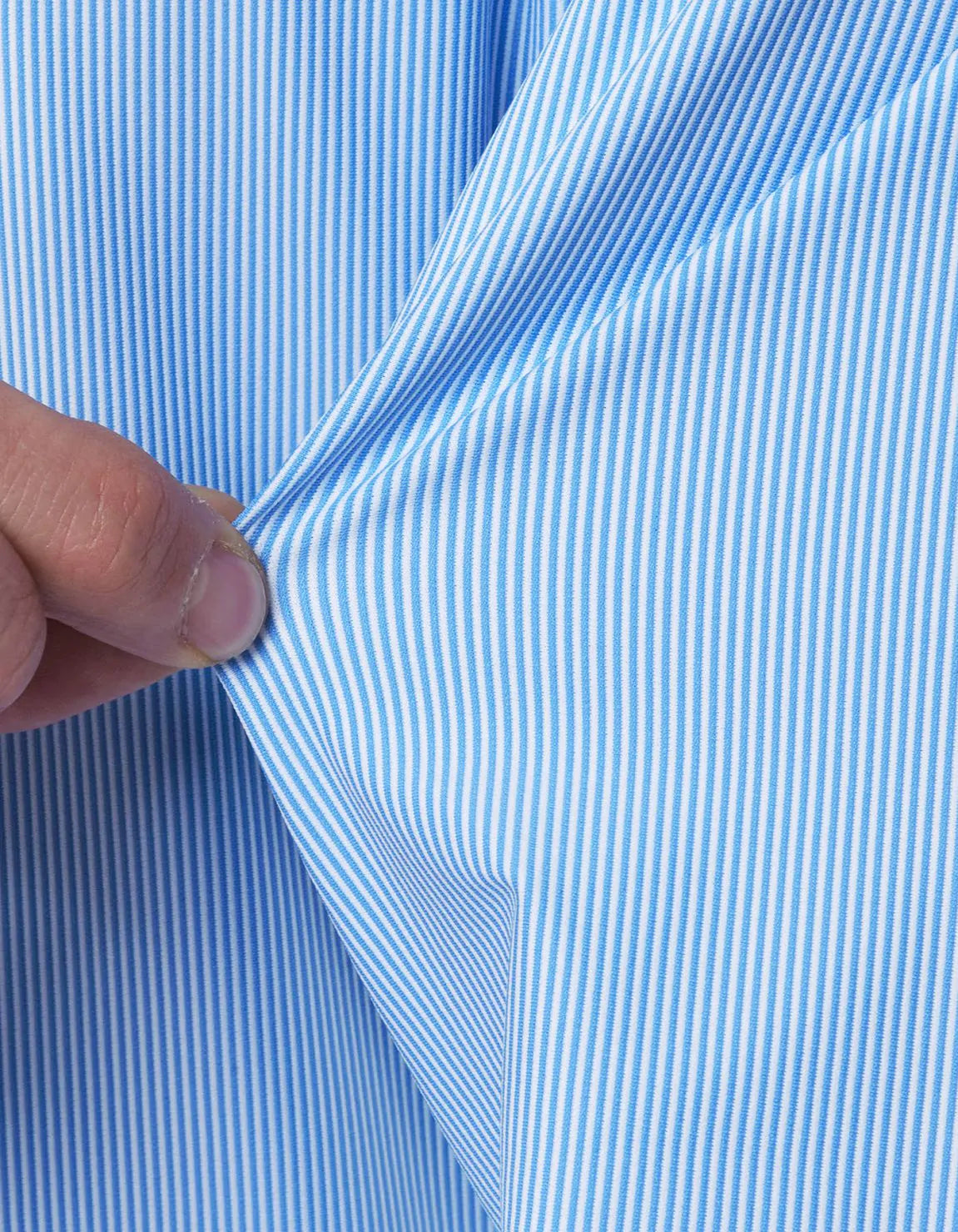 ACTIVE SHIRT - LIGHT BLUE TWILL STRIPE