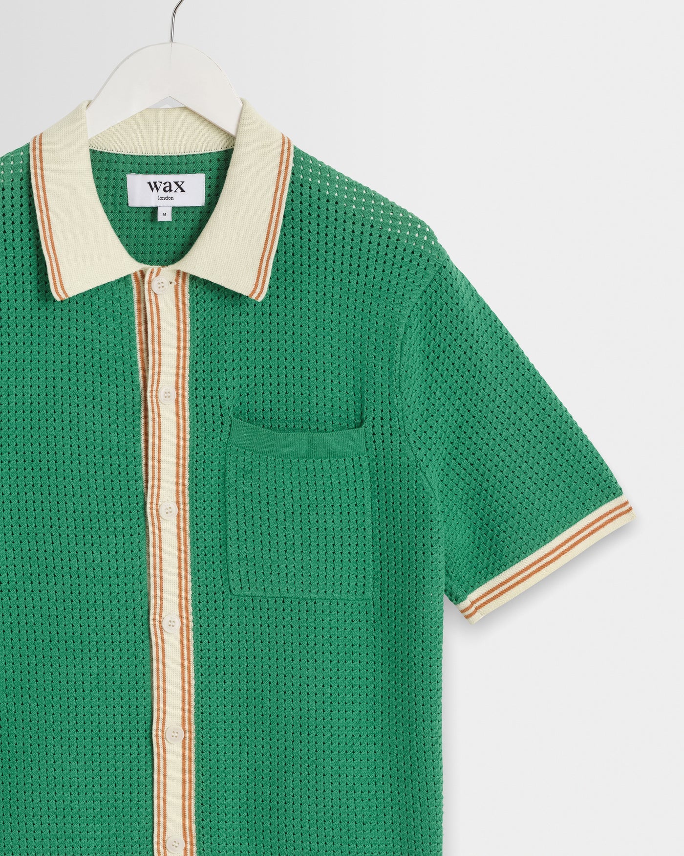 BELLE SS SHIRT TIPPED - GREEN