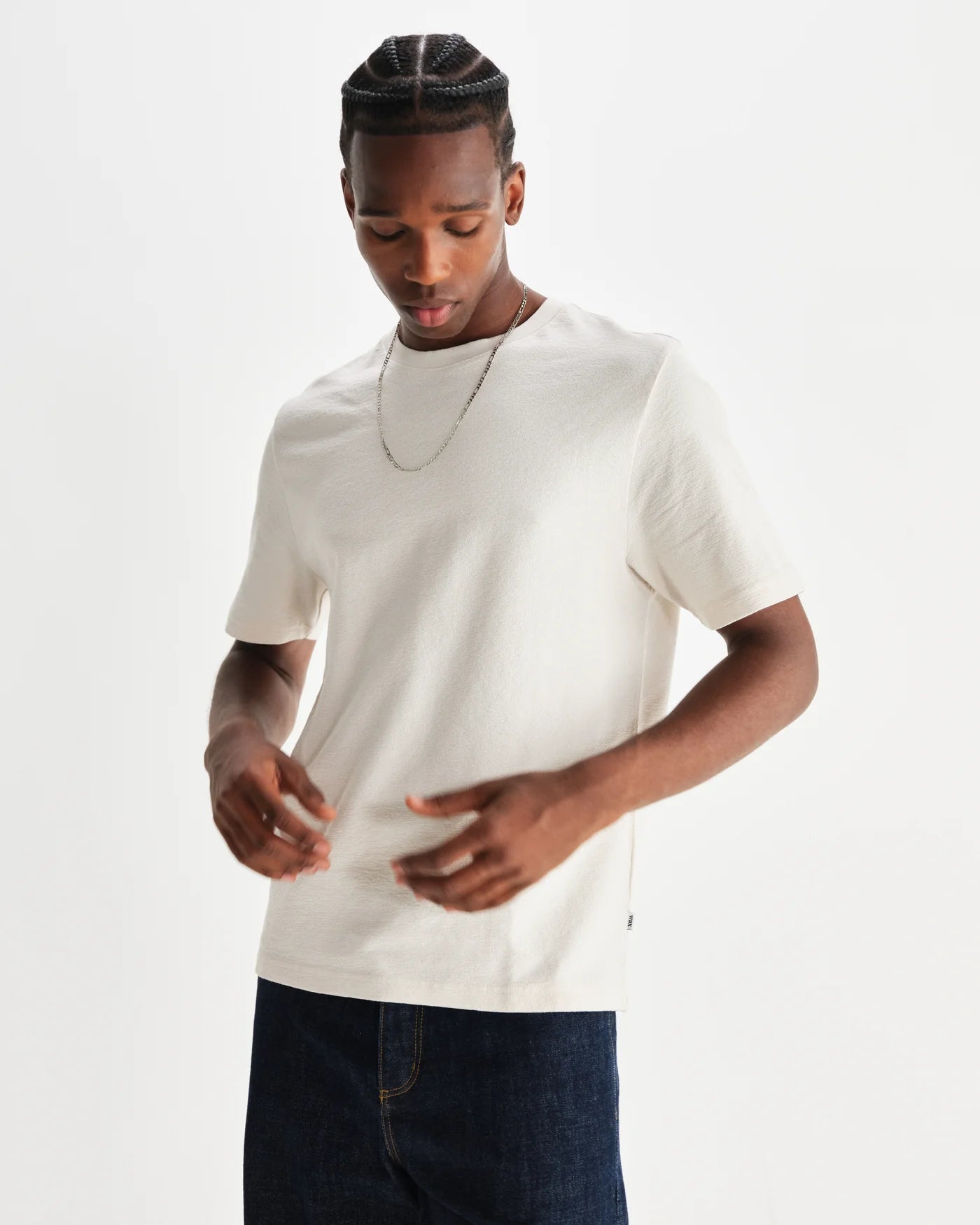 DEAN SS ORGANIC TEE - ECRU