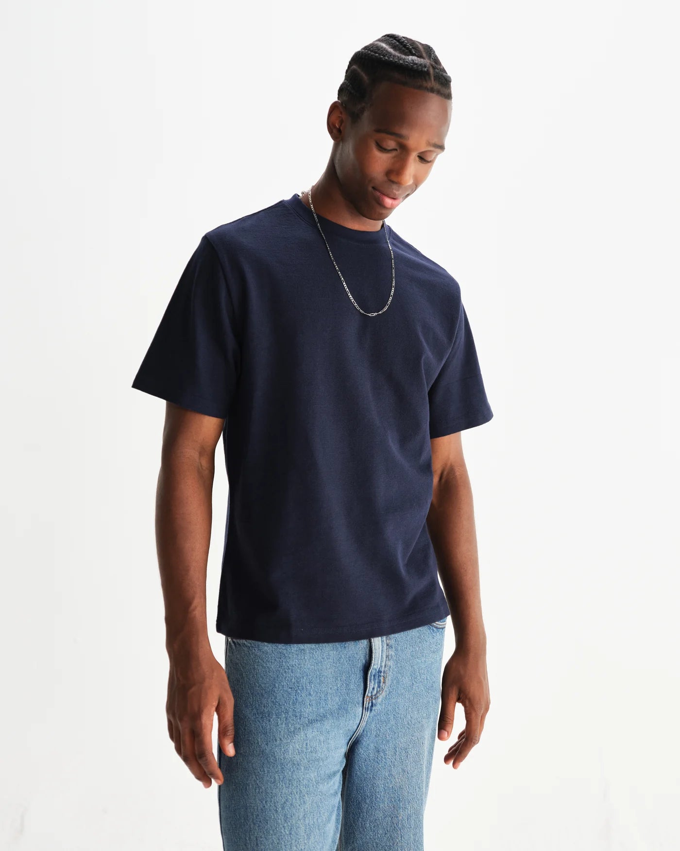 DEAN SS ORGANIC TEE - NAVY