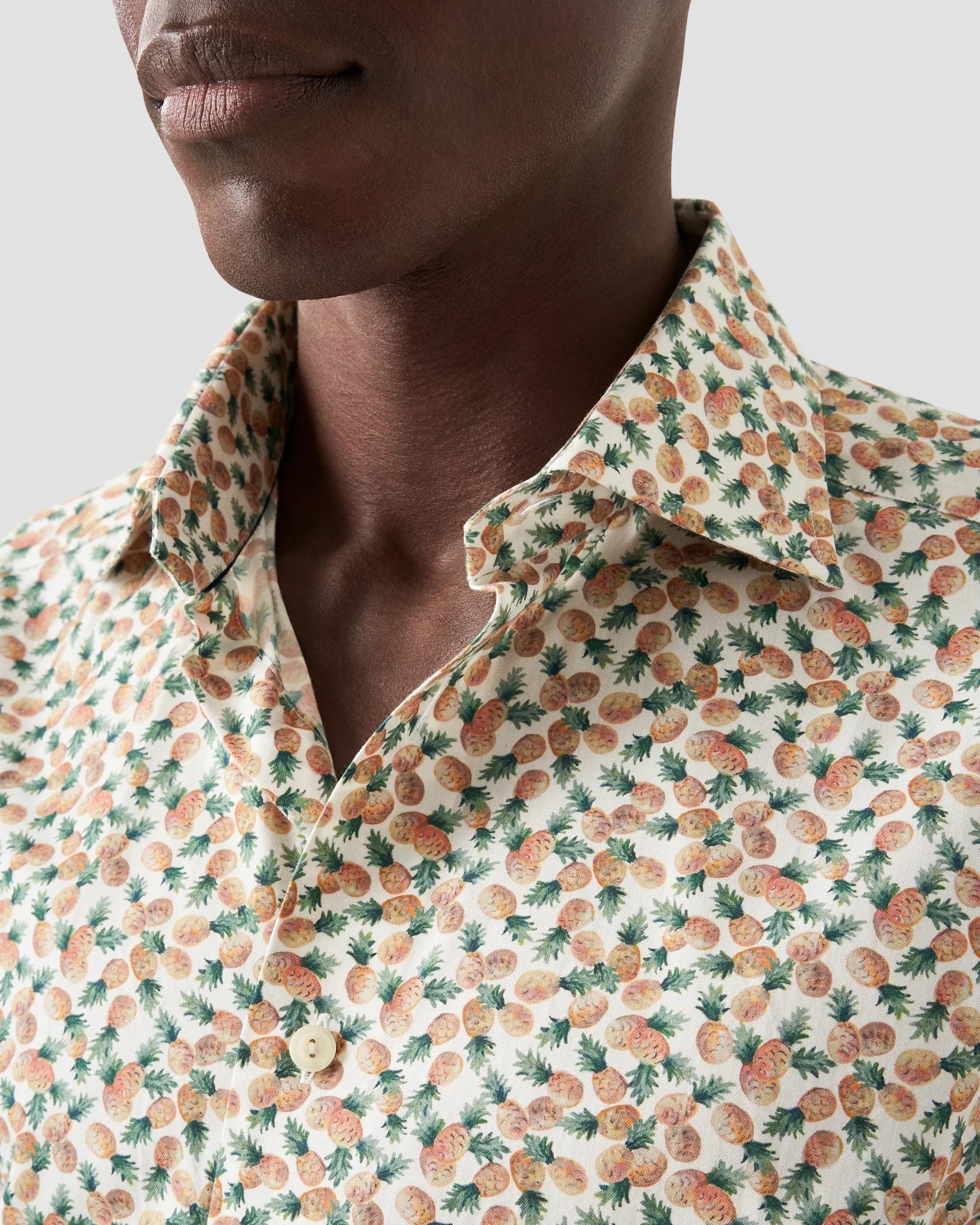 ORANGE PINEAPPLE TENCEL LYOCELL SKJORTE