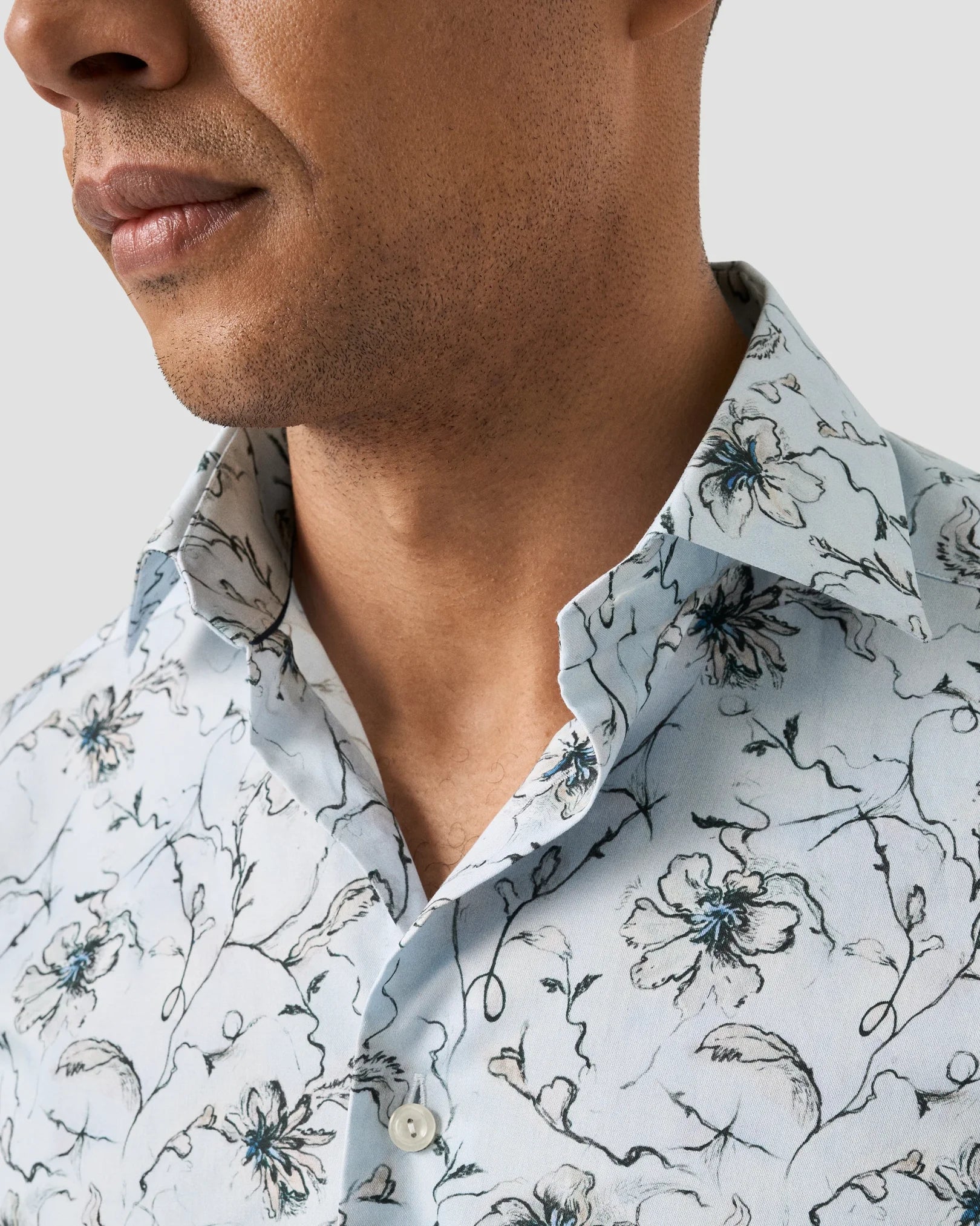 FLORAL SIGNATURE TWILL SKJORTE