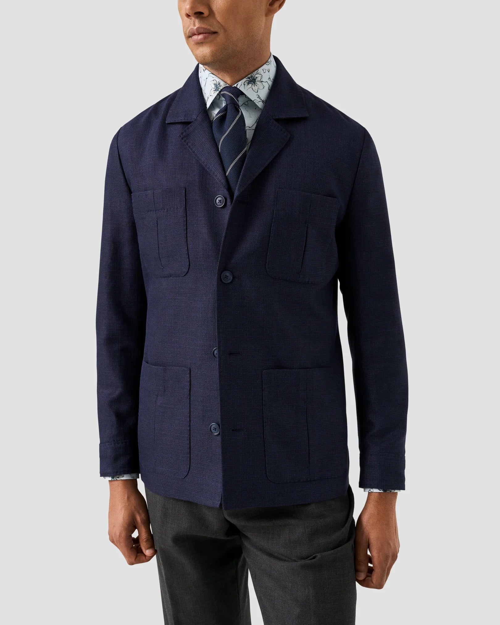 FLORAL SIGNATURE TWILL SKJORTE