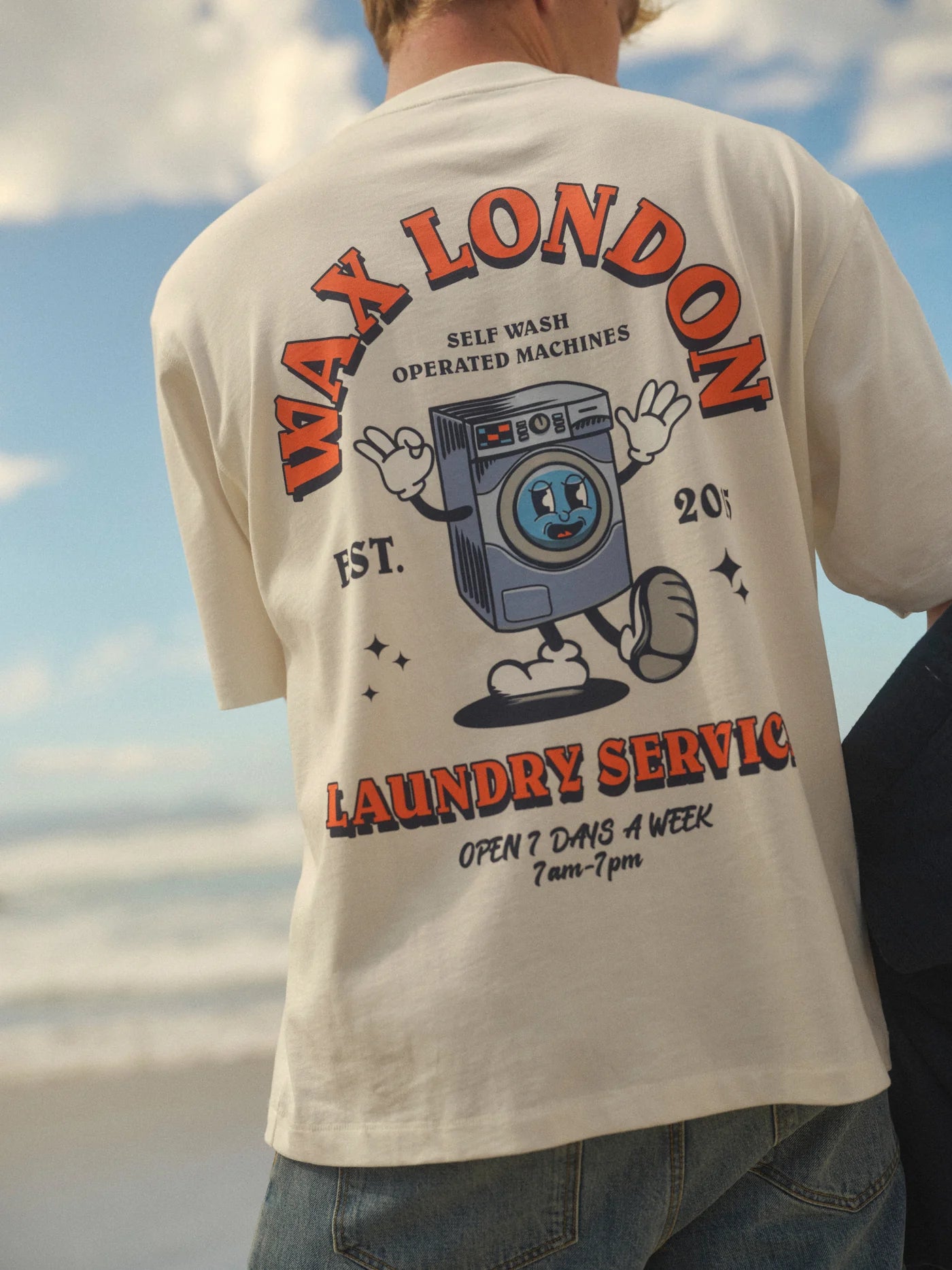 MILTON SS LAUNDRY PRINT ORGANIC TEE