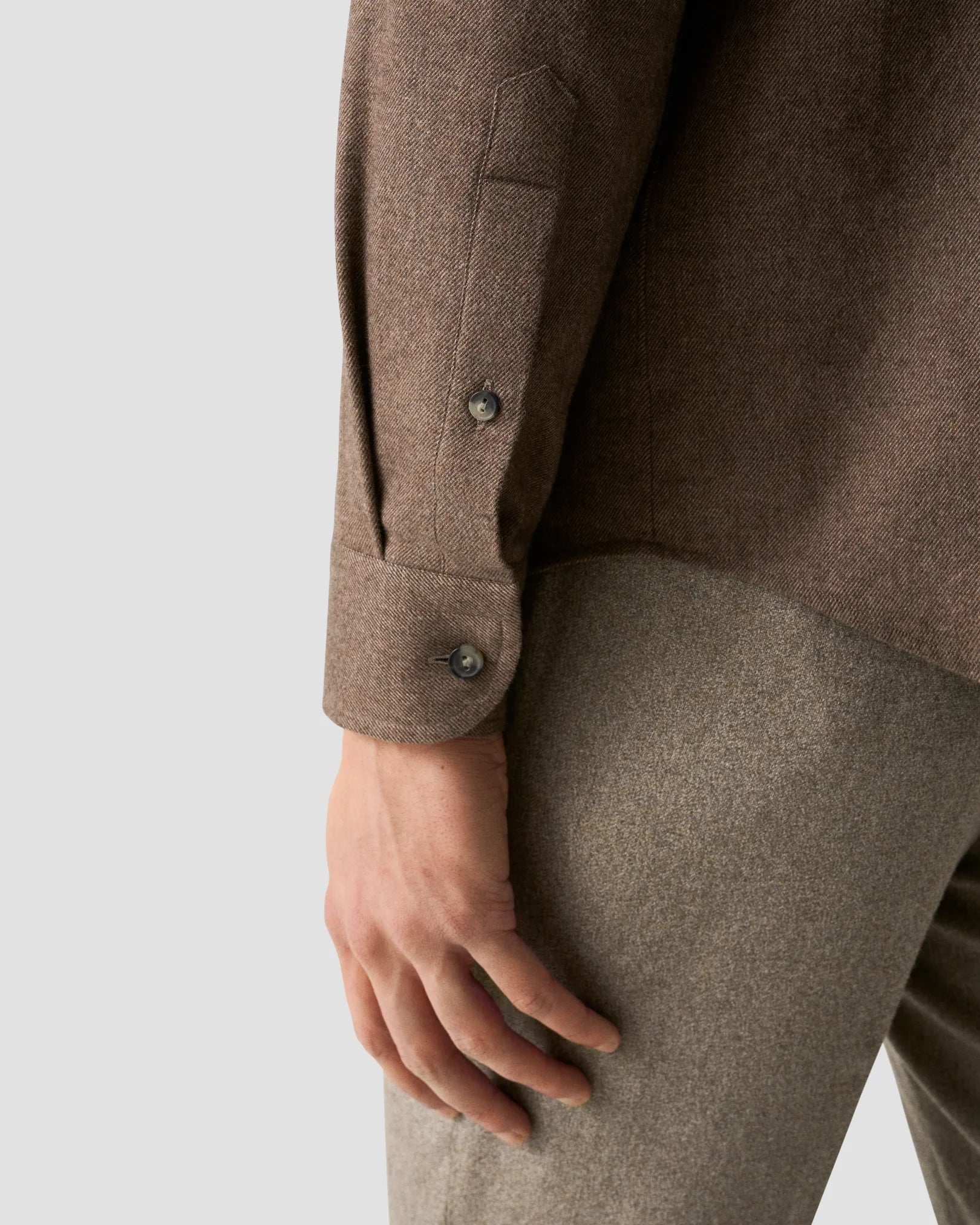 SOLID FLANNEL SKJORTE