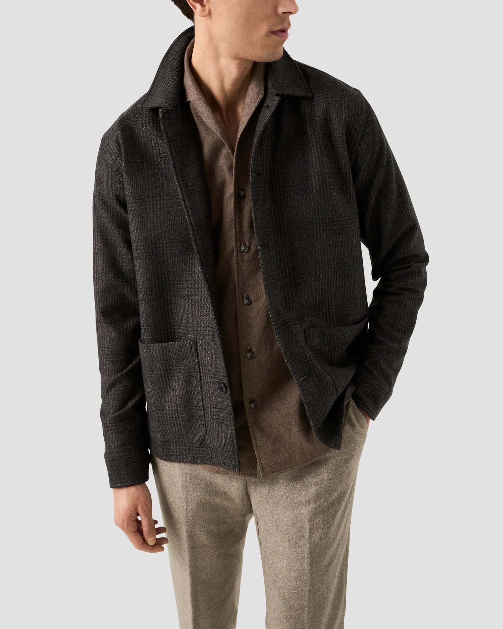 SOLID FLANNEL SKJORTE