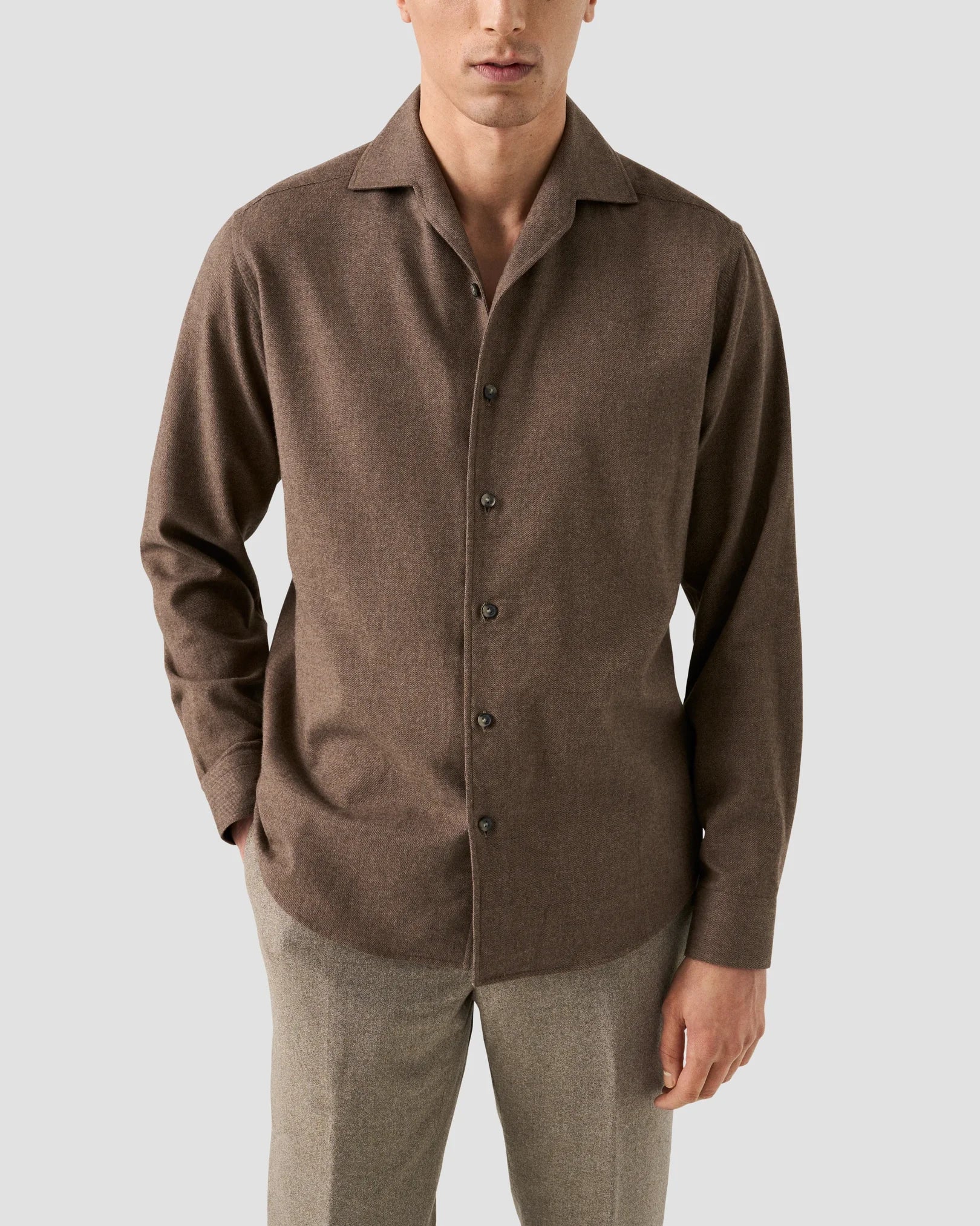 SOLID FLANNEL SKJORTE