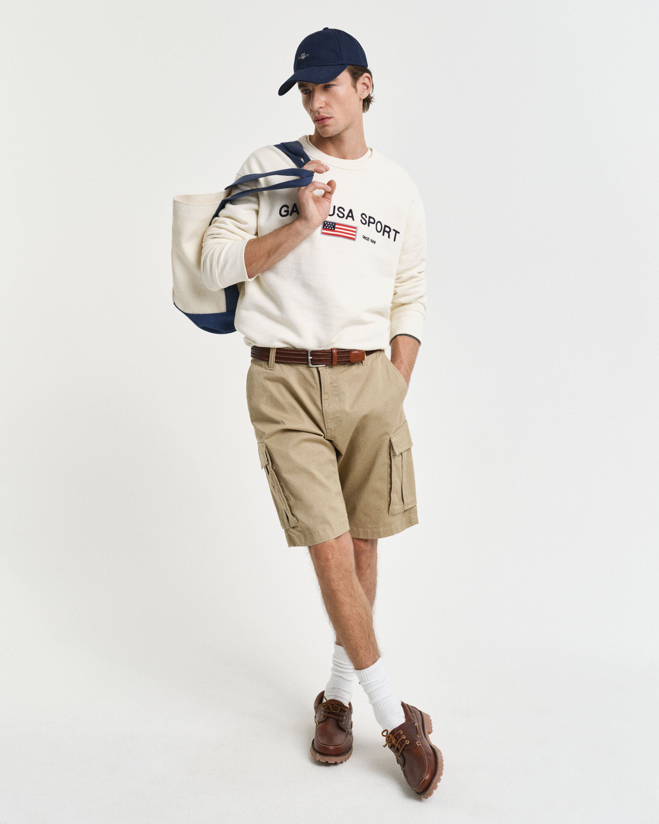 RELAXED TWILL CARGO SHORTS