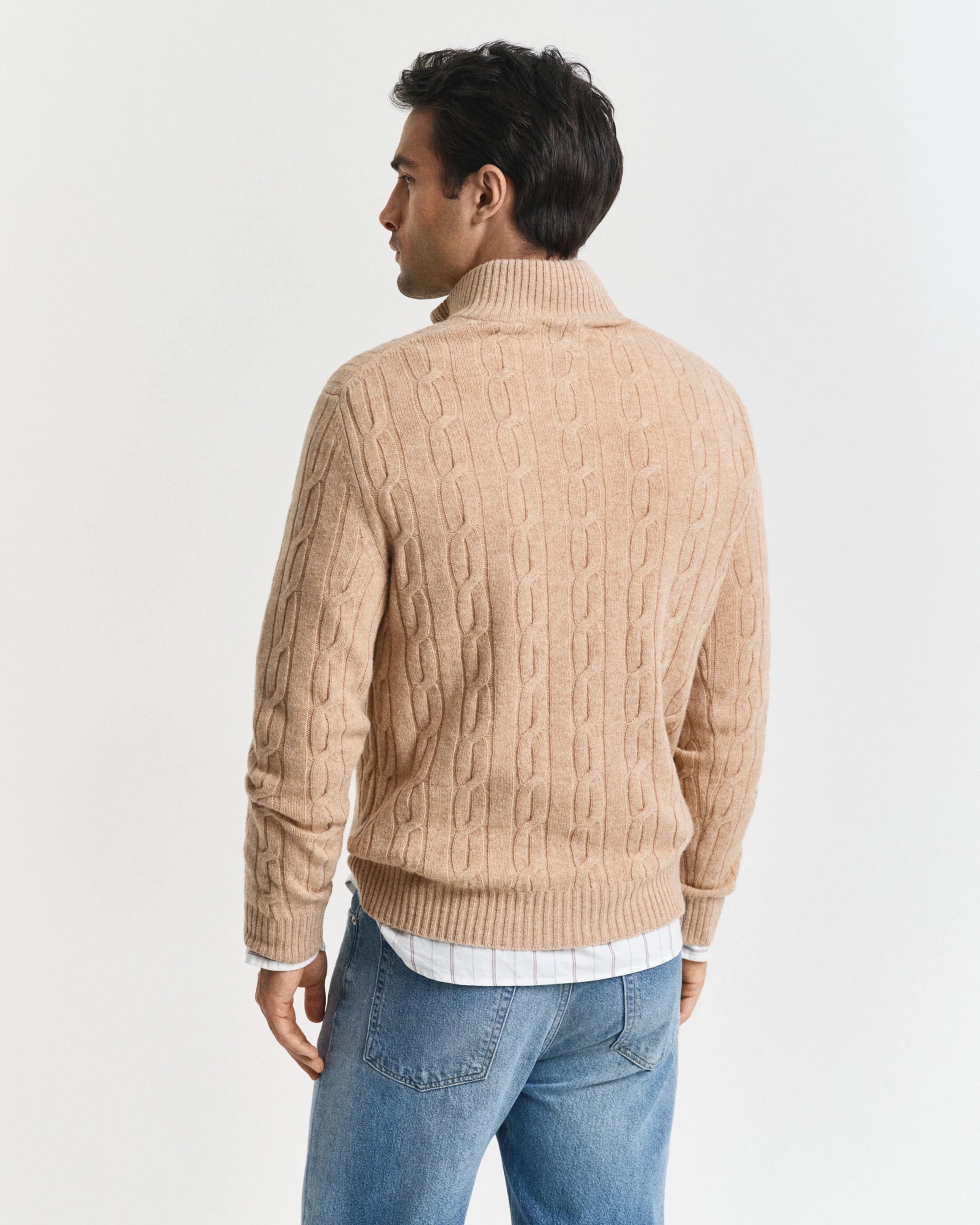 KABELSTRIK I LAMMEULD HALF ZIP