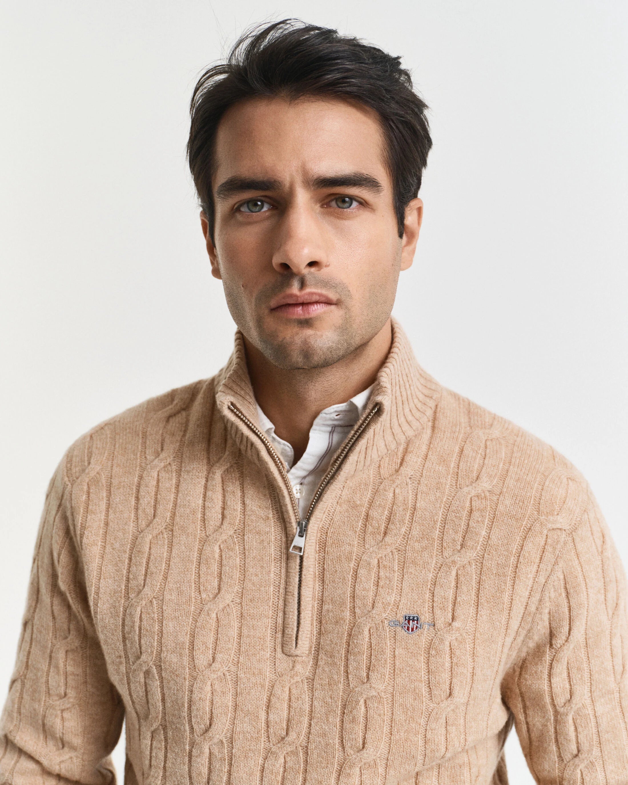 KABELSTRIK I LAMMEULD HALF ZIP