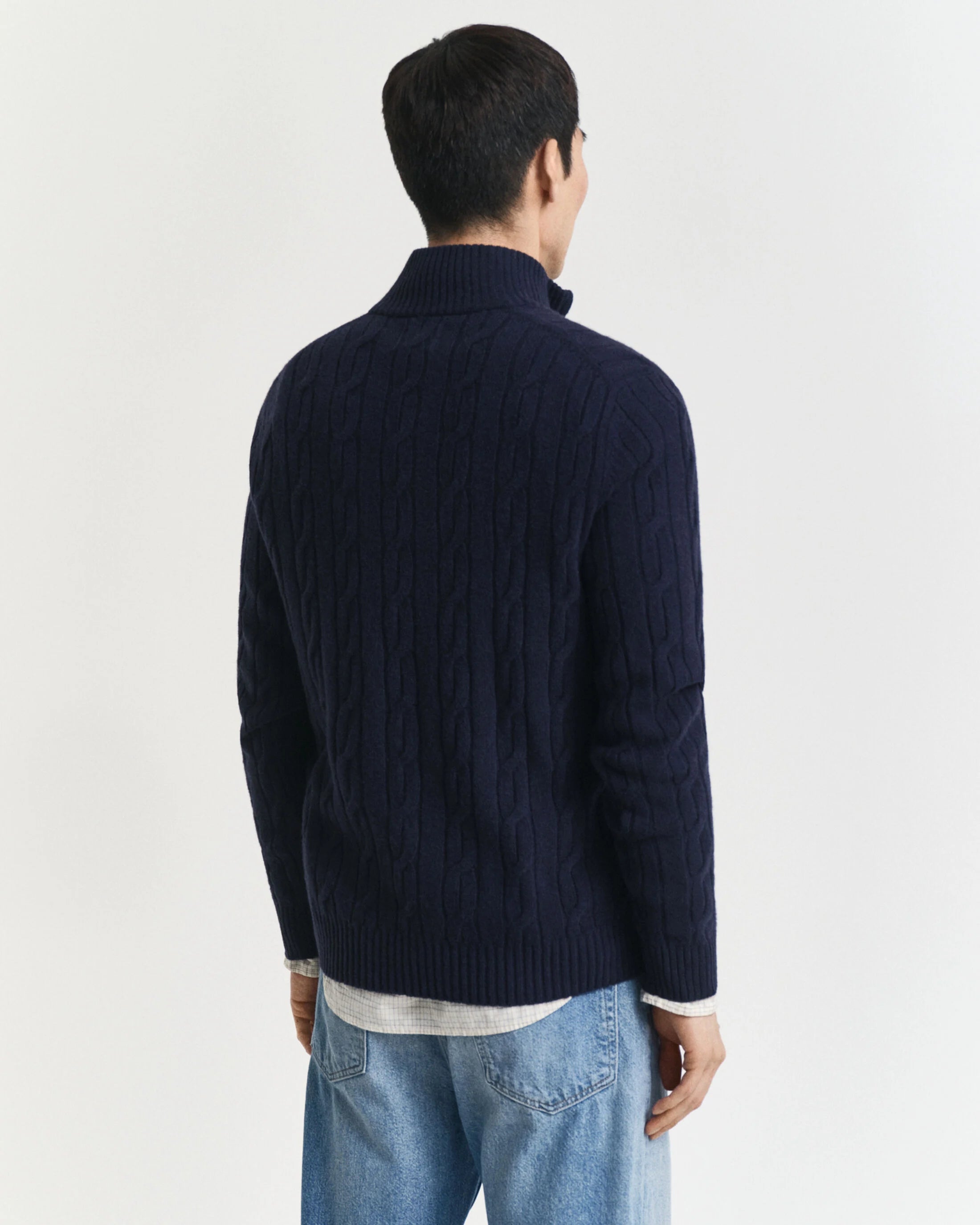 KABELSTRIK I LAMMEULD HALF ZIP