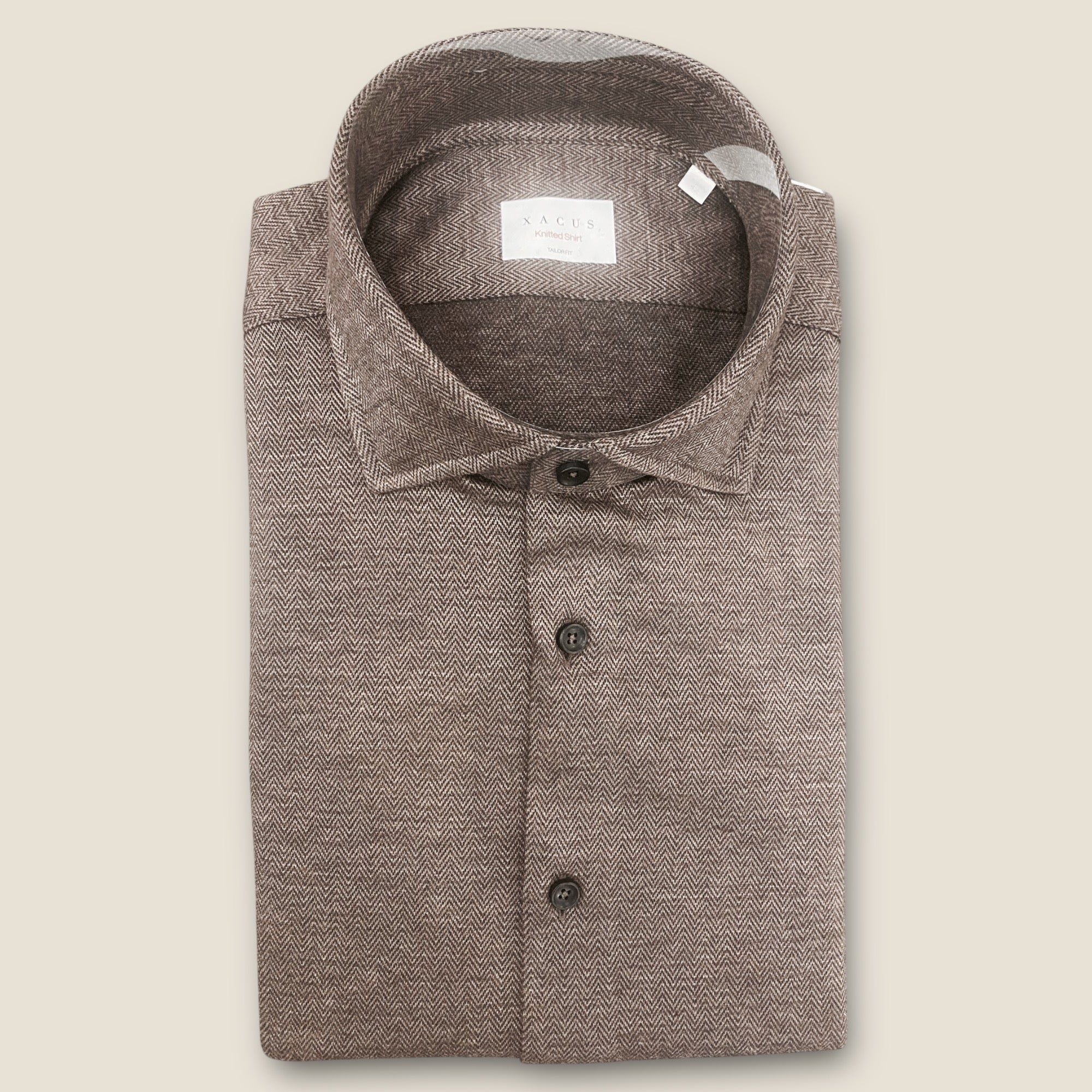 KNITTED SKJORTE - SLIM FIT