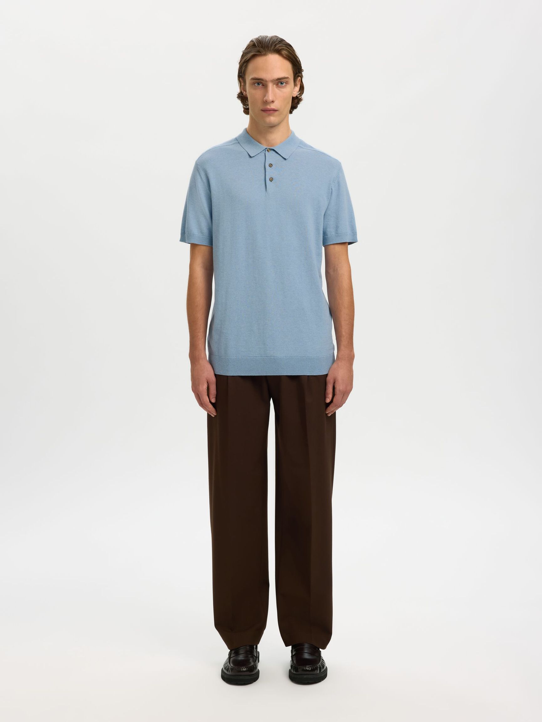 SLHBERG SS KNIT POLO