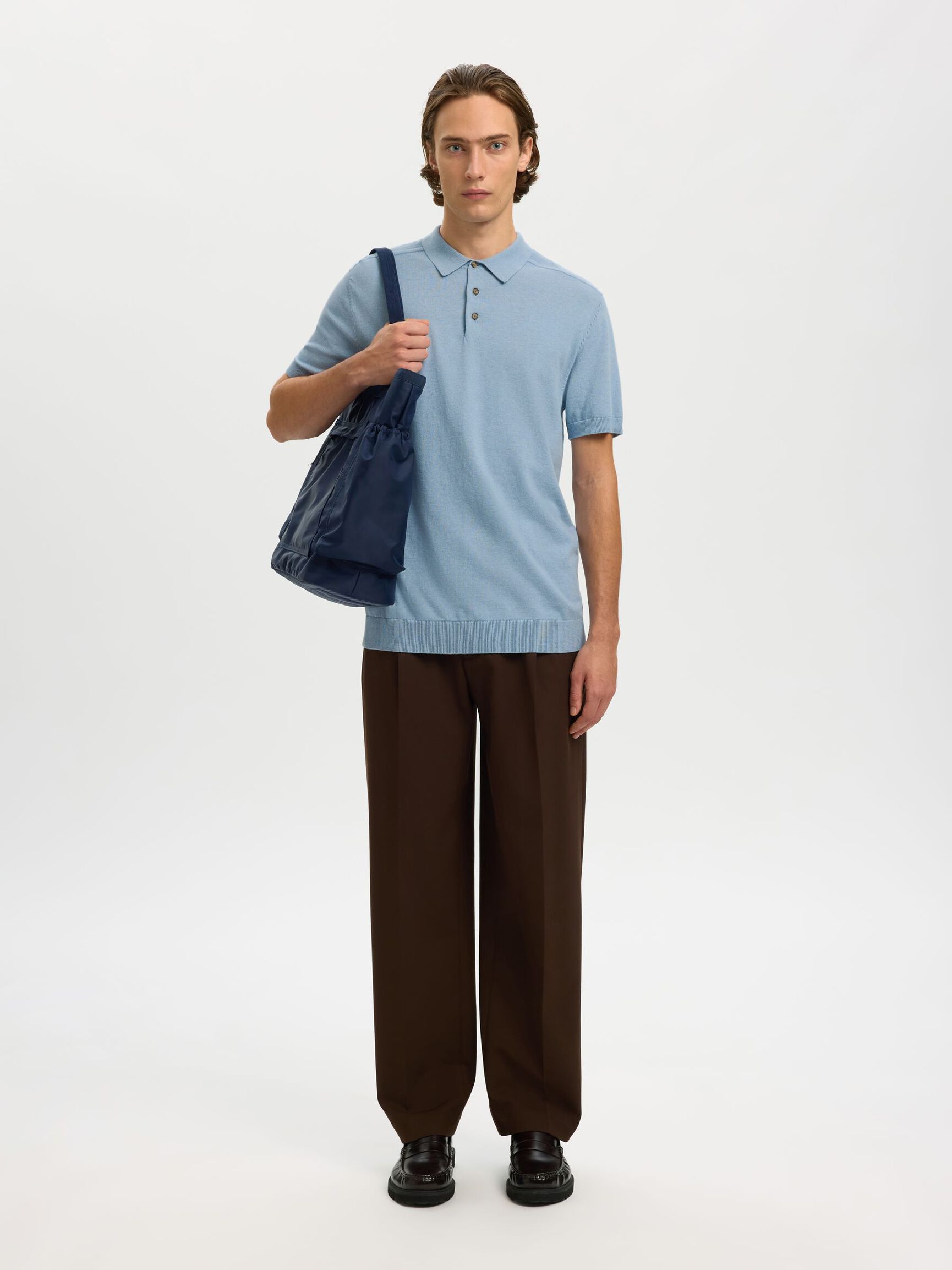 SLHBERG SS KNIT POLO
