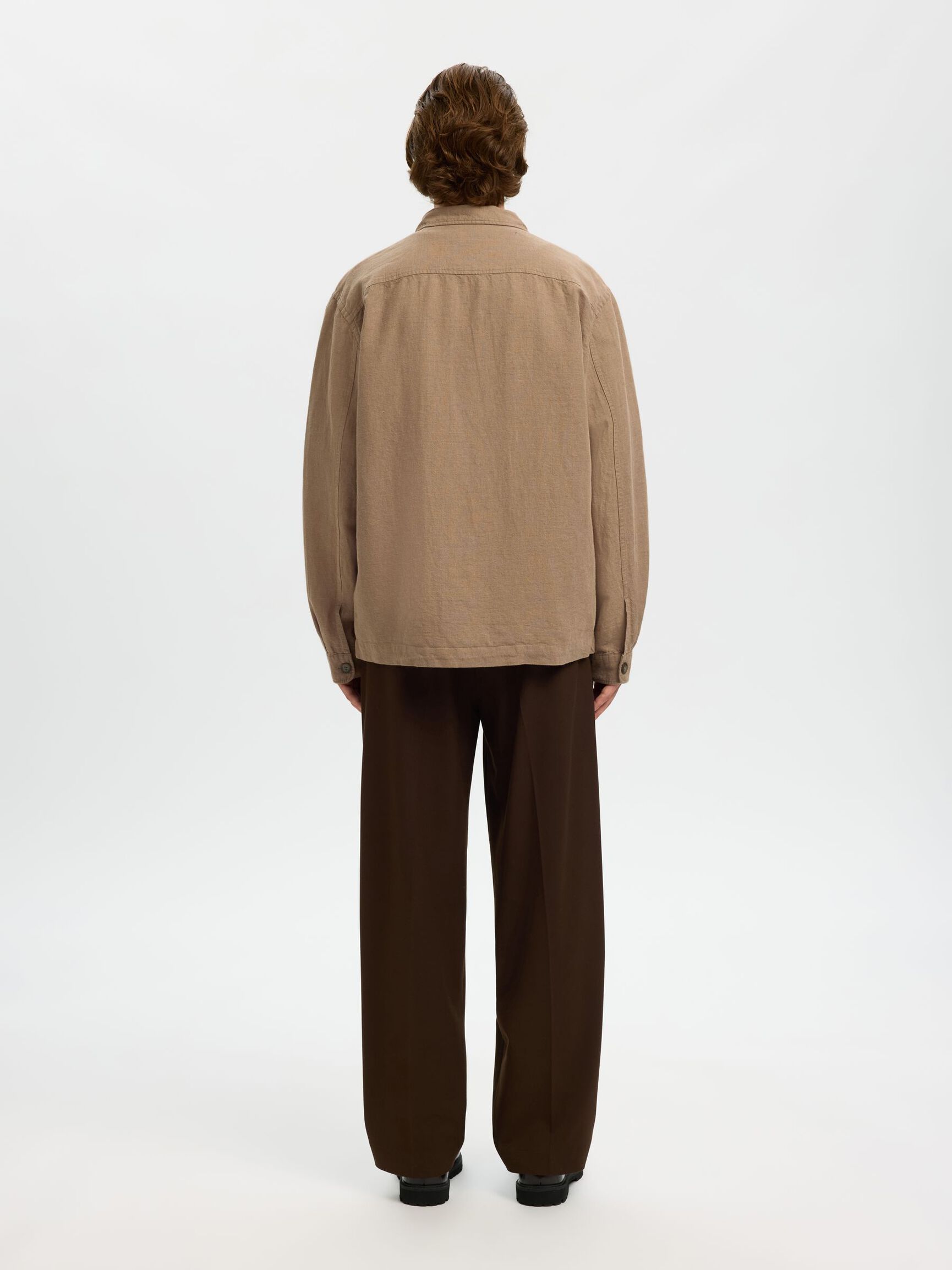 LINEN BLEND OVERSHIRT