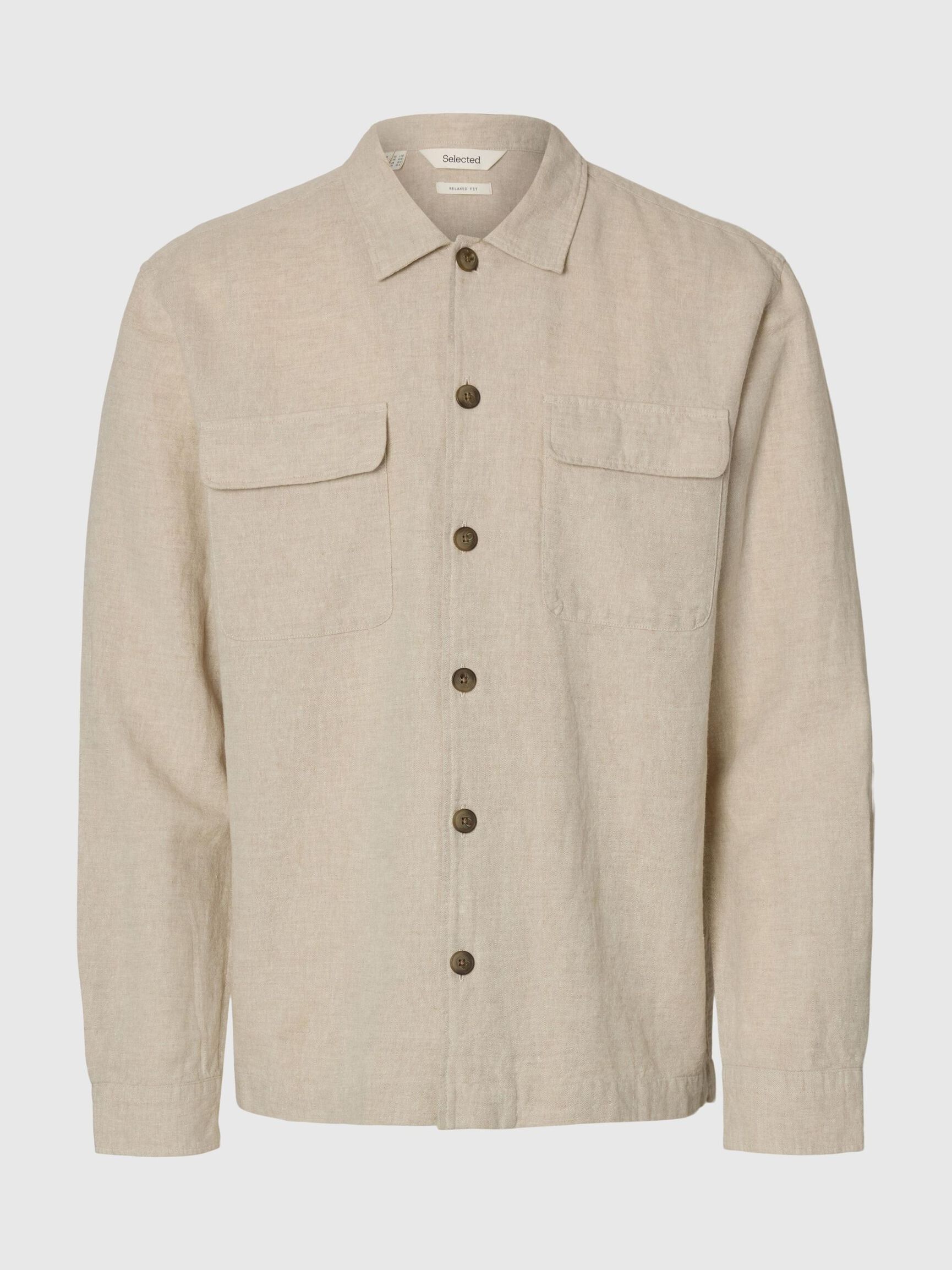 LINEN BLEND OVERSHIRT