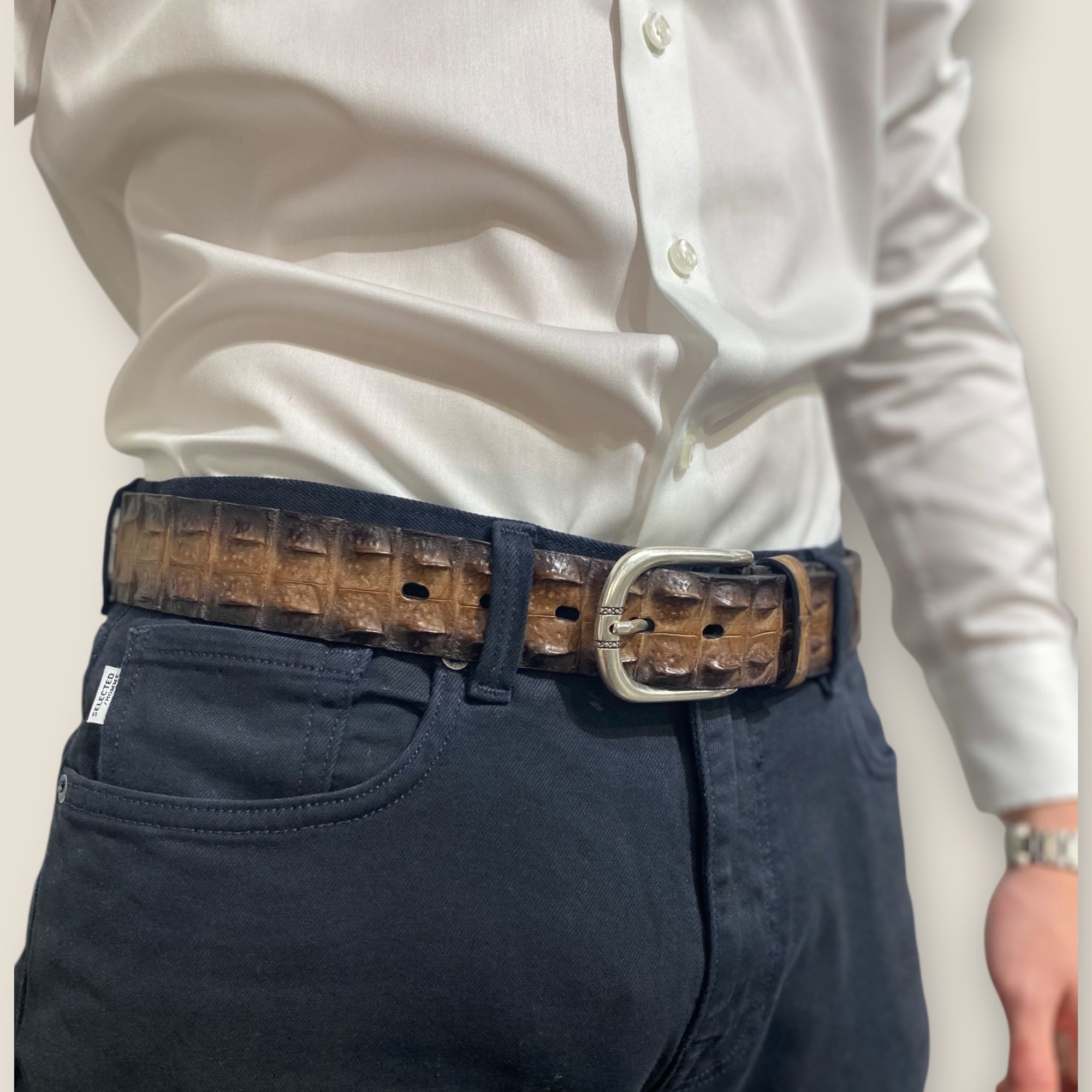 CROCODILE BACK - BROWN