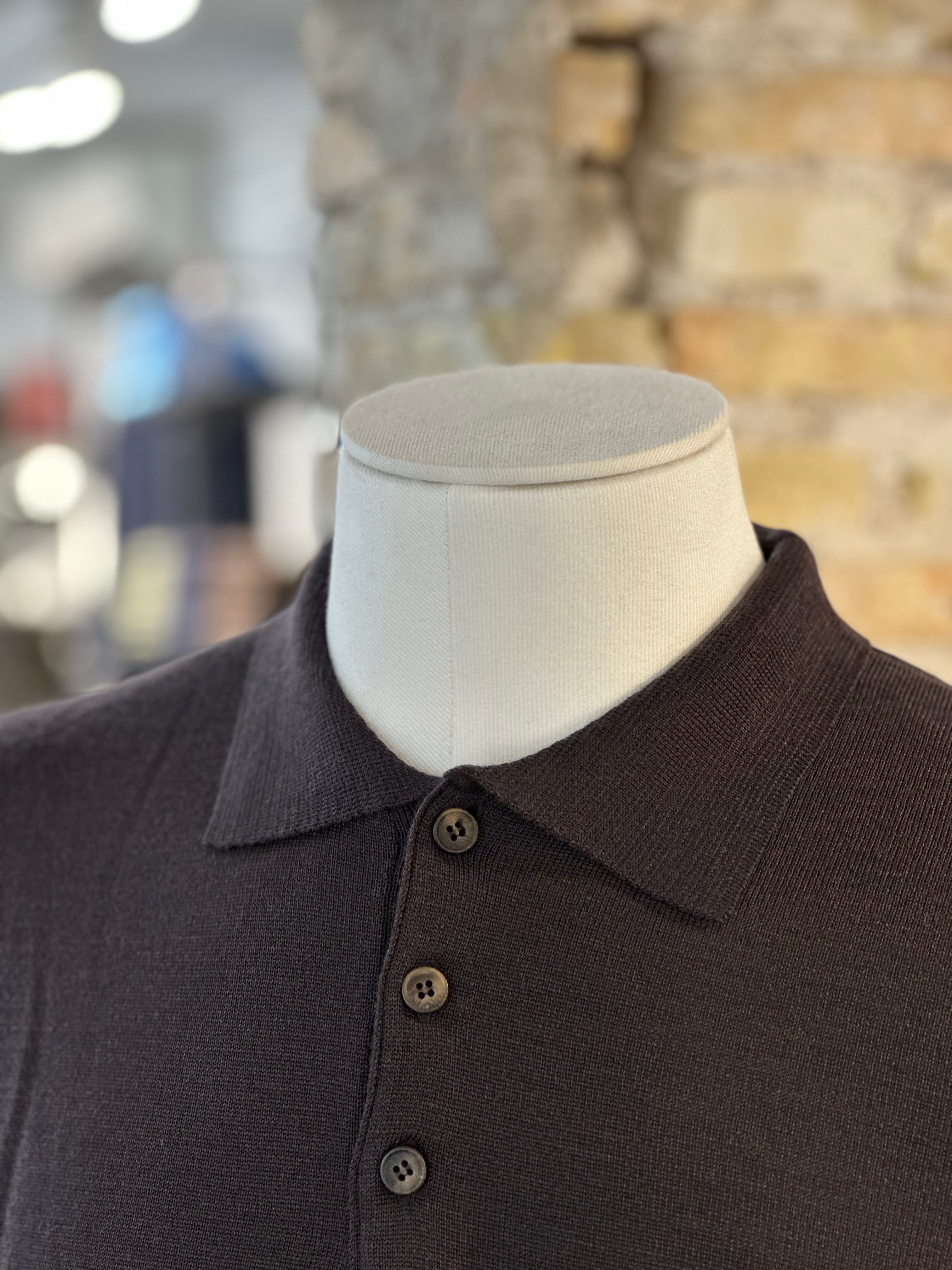 EKSTRAFINE WOOL LONG SLEEVE POLO
