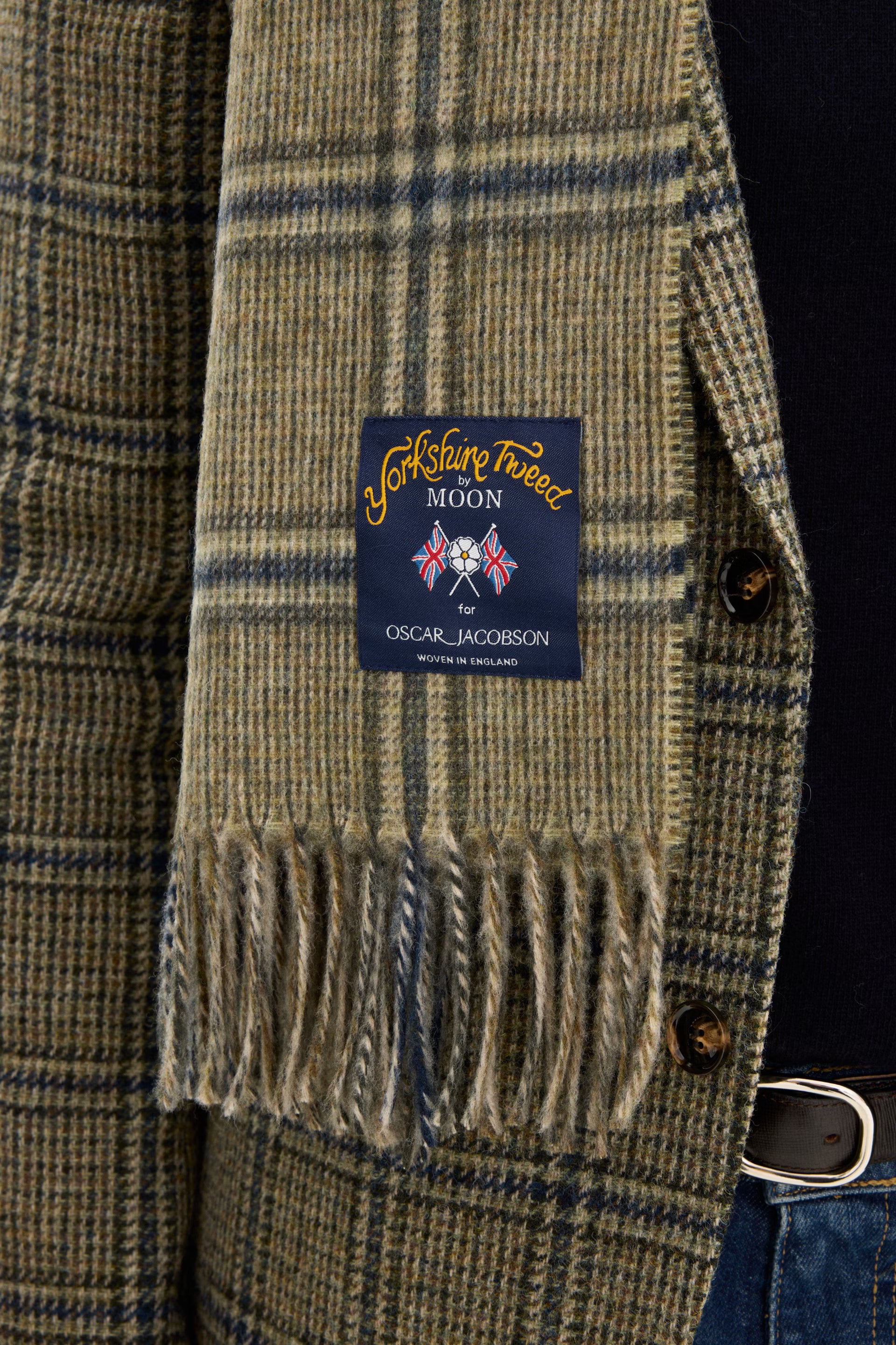 HALSTØRKLÆDE 100% VIRGIN ULD I YORKSHIRE TWEED