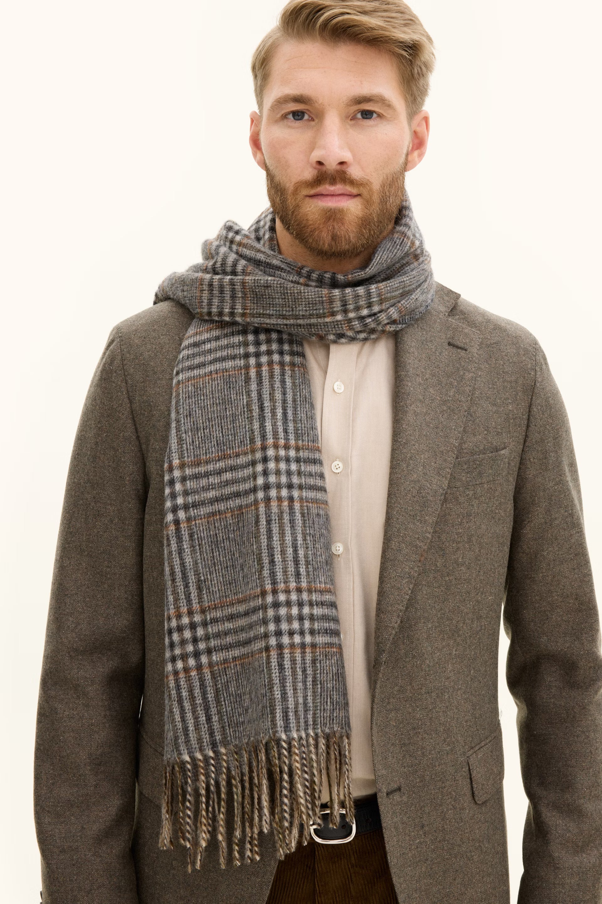 HALSTØRKLÆDE 100% VIRGIN ULD I YORKSHIRE TWEED