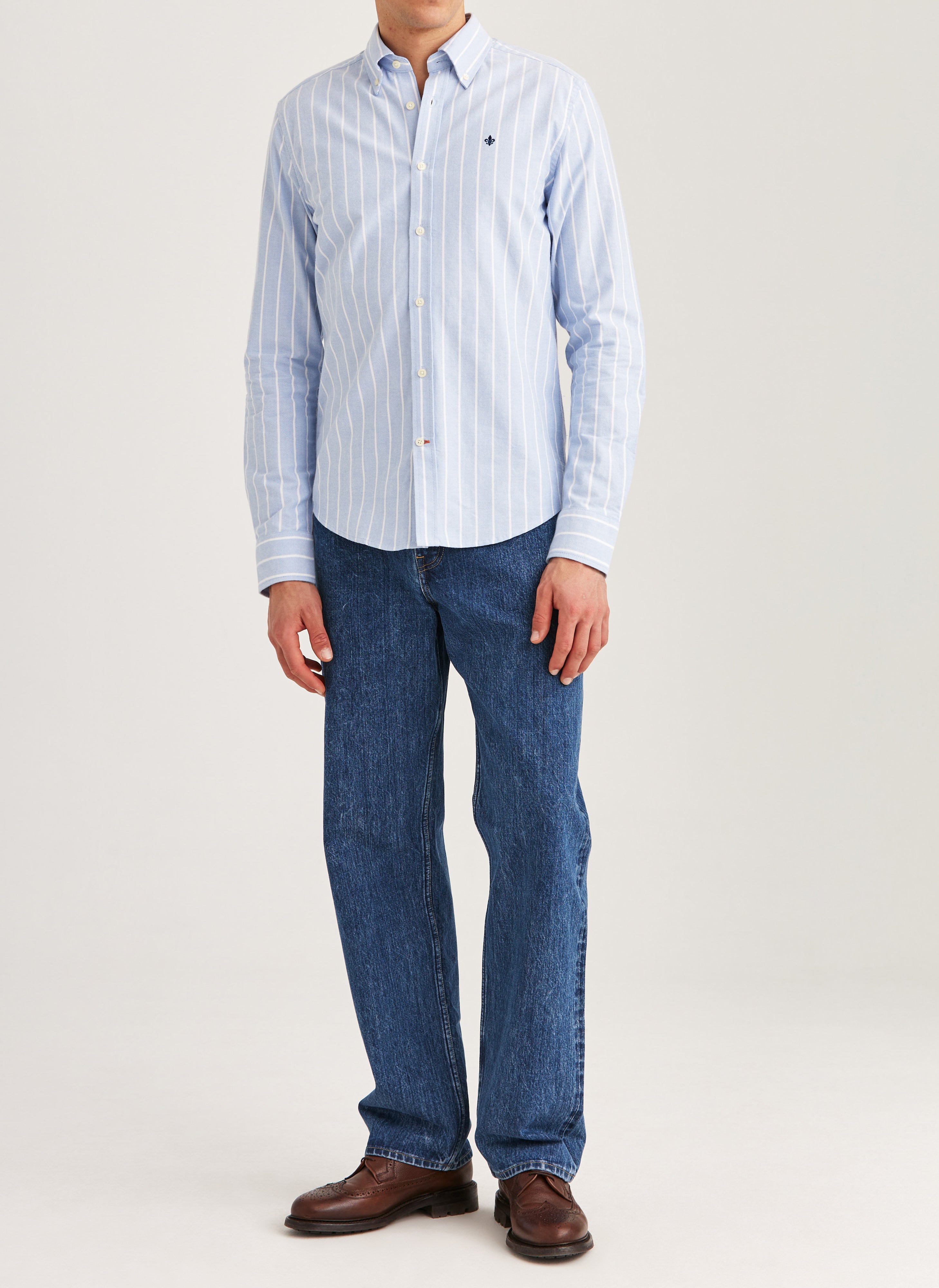DOUGLAS OXFORD STRIPE SKJORTE / SLIM FIT