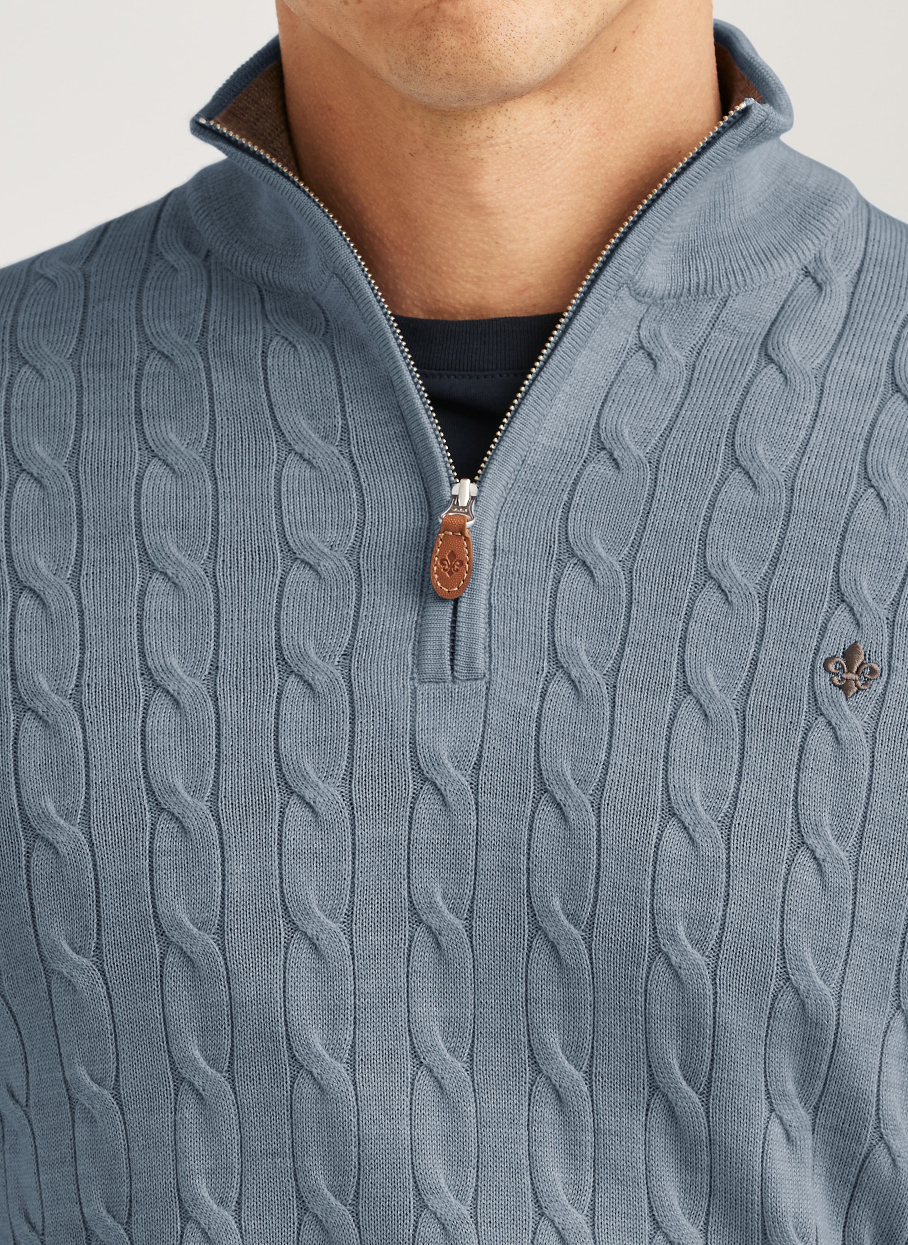 MERINO CABLE JOHN ZIP