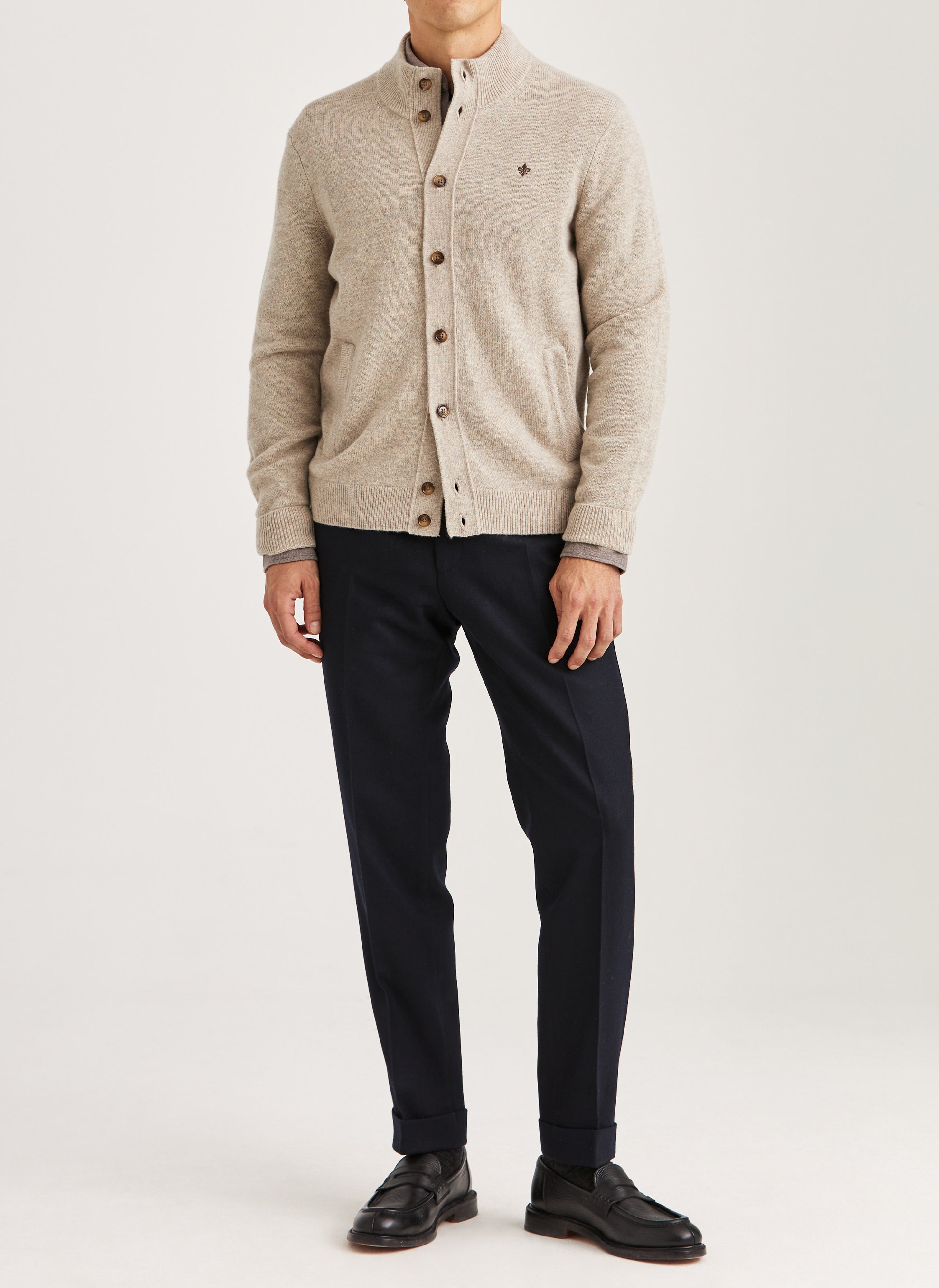 HERTFORD BUTTON 100% MERINO CARDIGAN