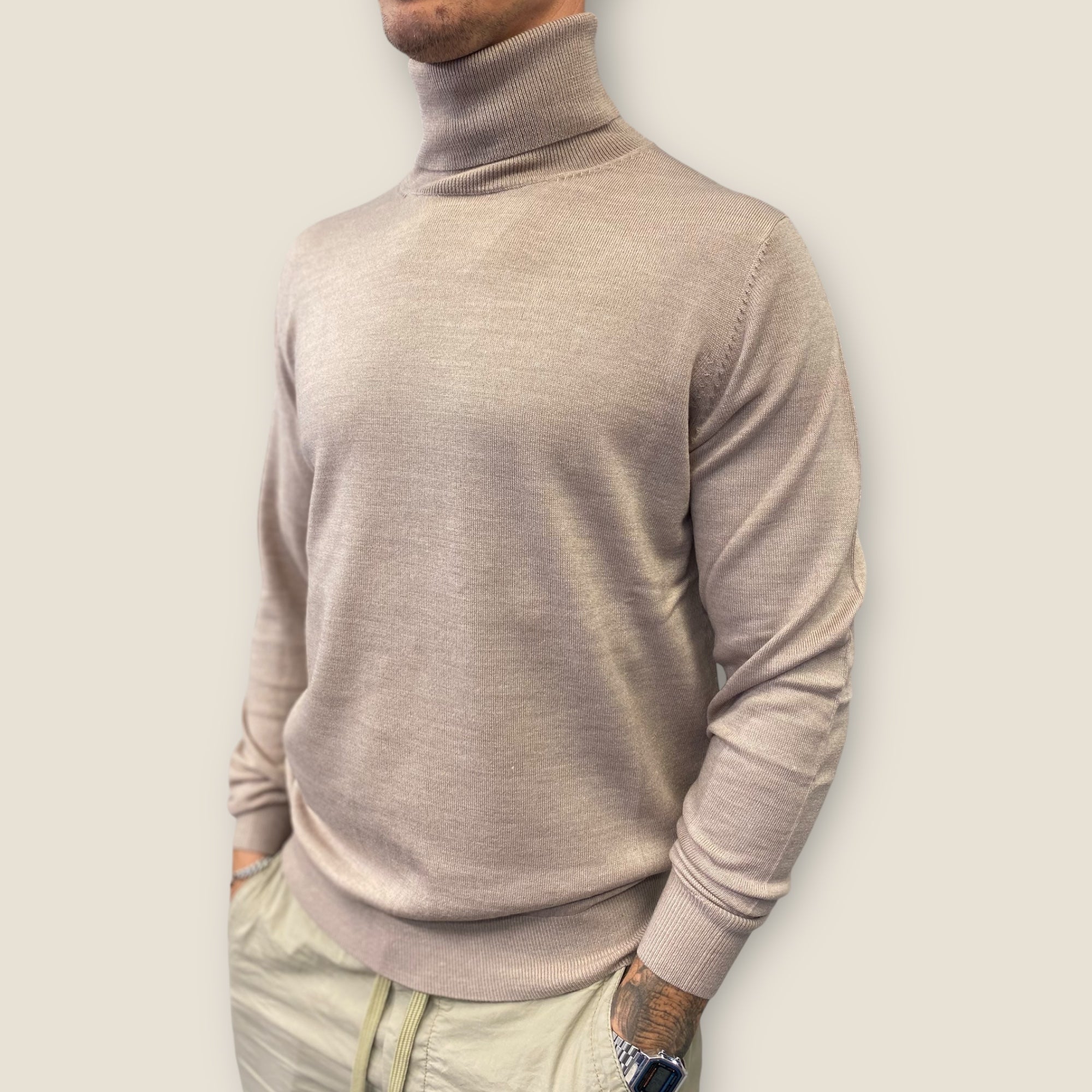 ROLL NECK EKSTRA FIN MERINO ULD