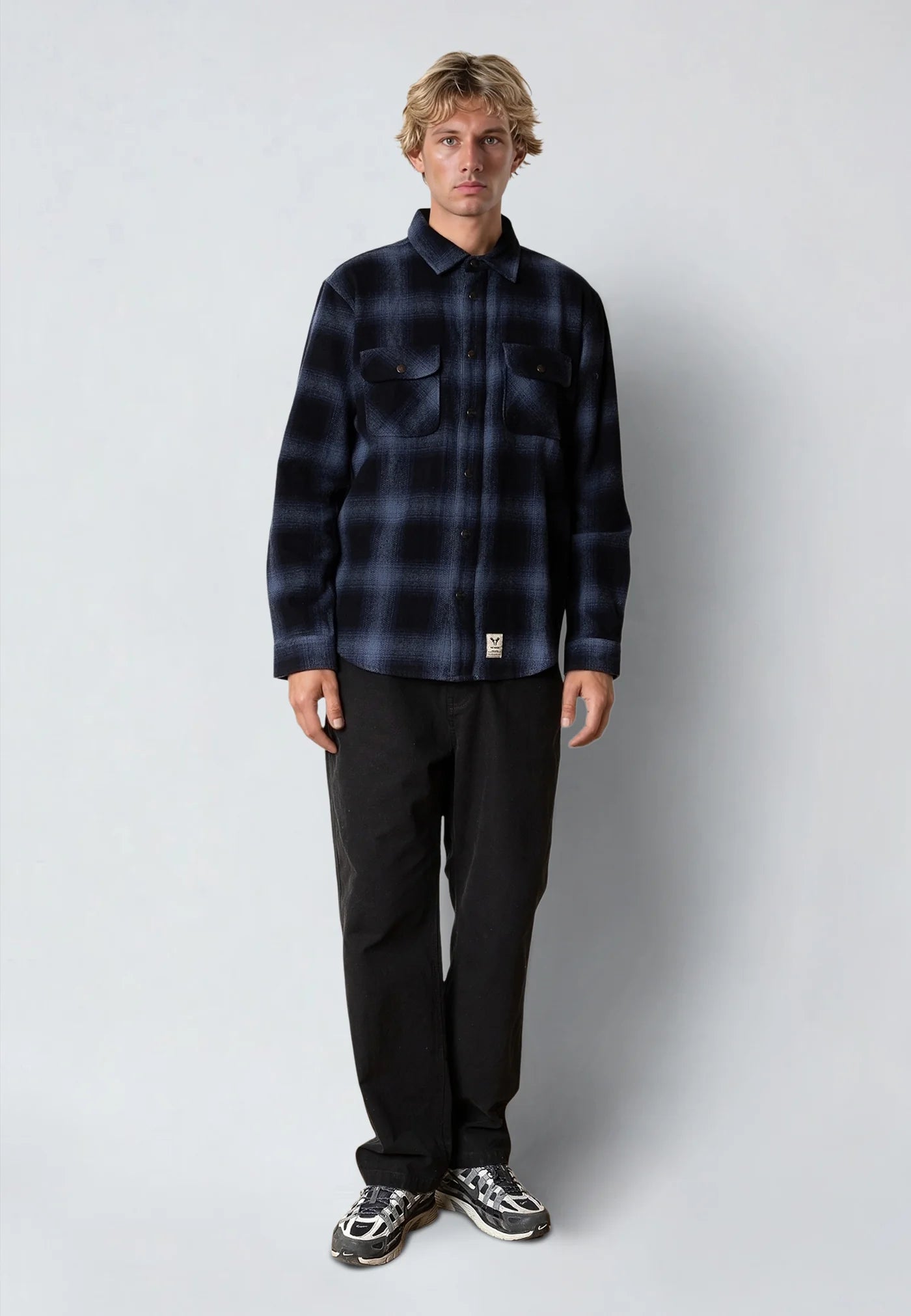 ADRIAN COTTEN CHECK OVERSHIRT